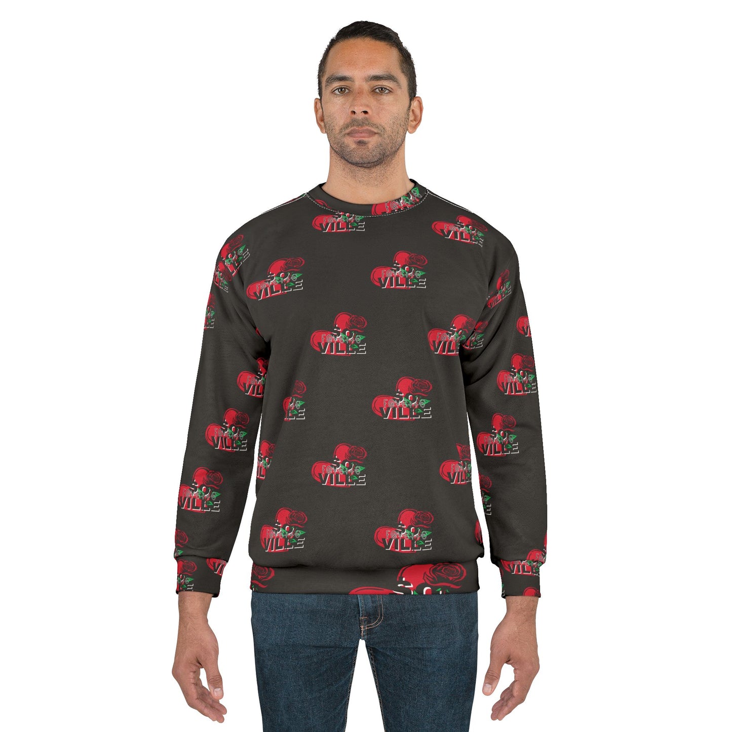 Love $o F@yetteVille Cozy Unisex Sweatshirt with Floral Vibes | Perfect for Everyday Comfort