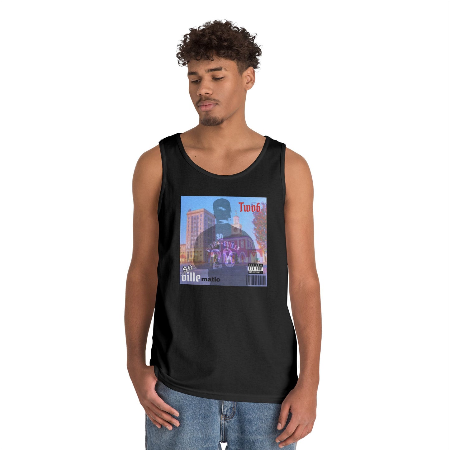 $o F@yetteVILLE Retro Urban Vibe Unisex Heavy Cotton Tank Top - Perfect for Summer Days and Music Festivals