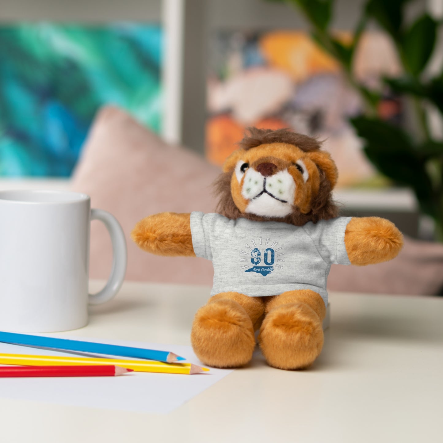 $o Fayetteville Personalized Stuffed Bear with T-Shirt – Perfect Gift for Kids and Celebrations