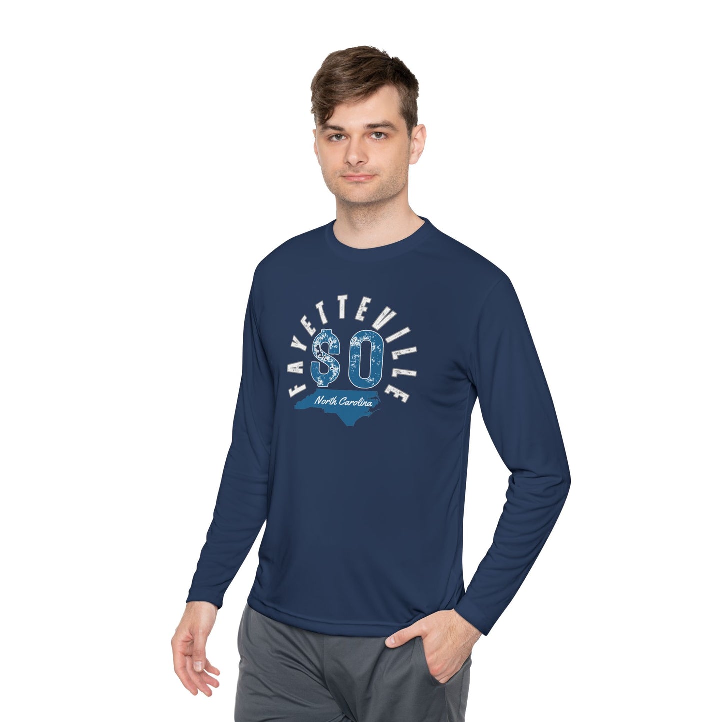 Fayetteville NC Long Sleeve Tee - Unisex Lightweight Graphic Shirt