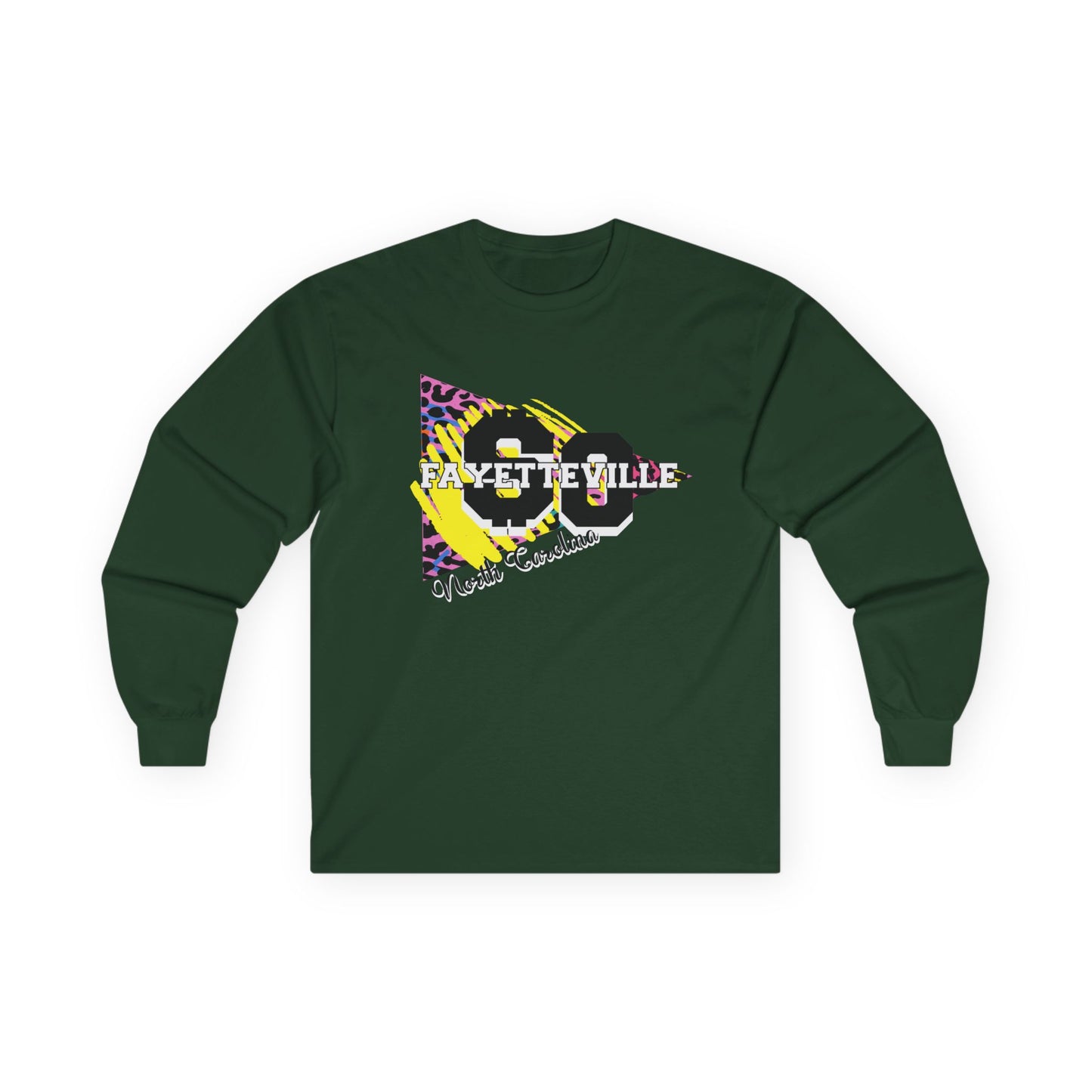 $o Fayetteville retro Graphic Long Sleeve Tee – Unisex Cotton Shirt for Everyday Style