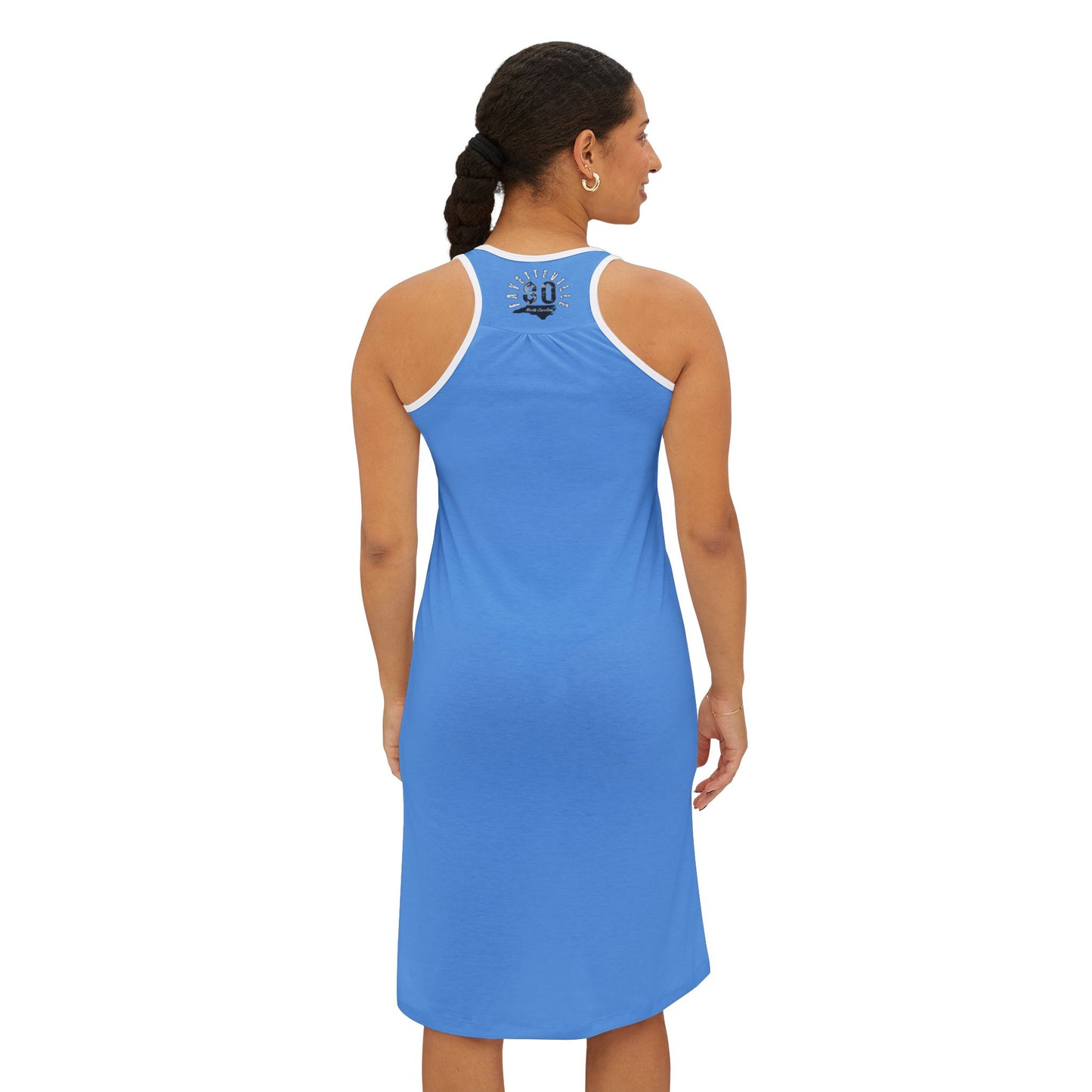 $o Fayetteville SO Blue Women's Racerback Dress - Casual Summer Style