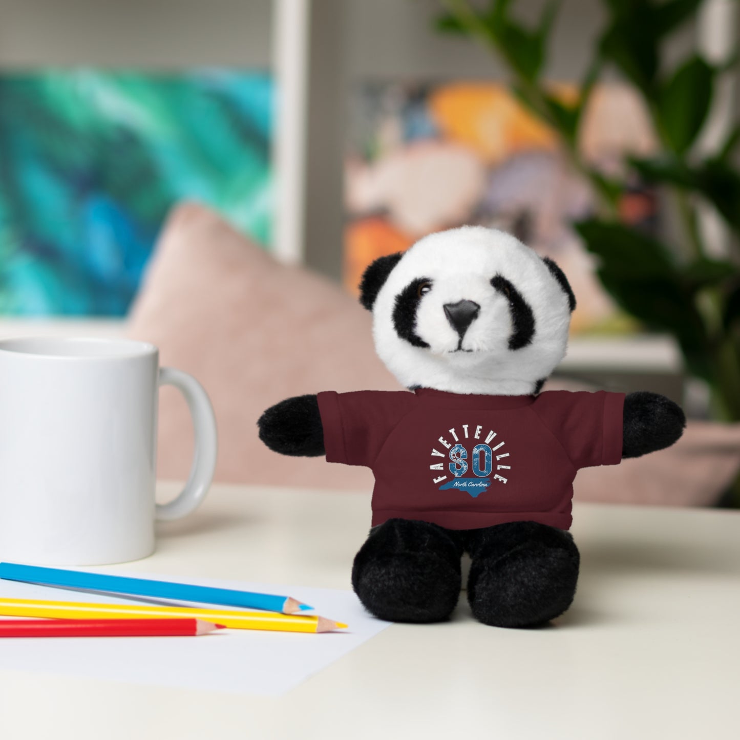 $o Fayetteville Personalized Stuffed Bear with T-Shirt – Perfect Gift for Kids and Celebrations