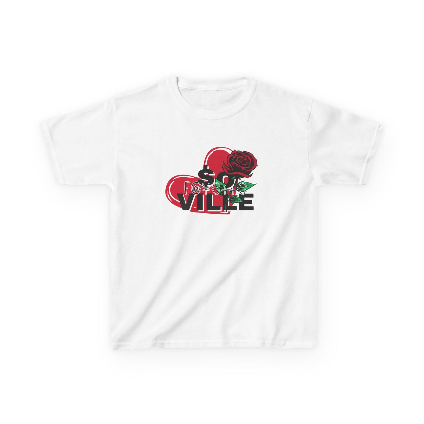 Adorable Kids Heart & Rose Tee - Perfect for Birthdays and Celebrations