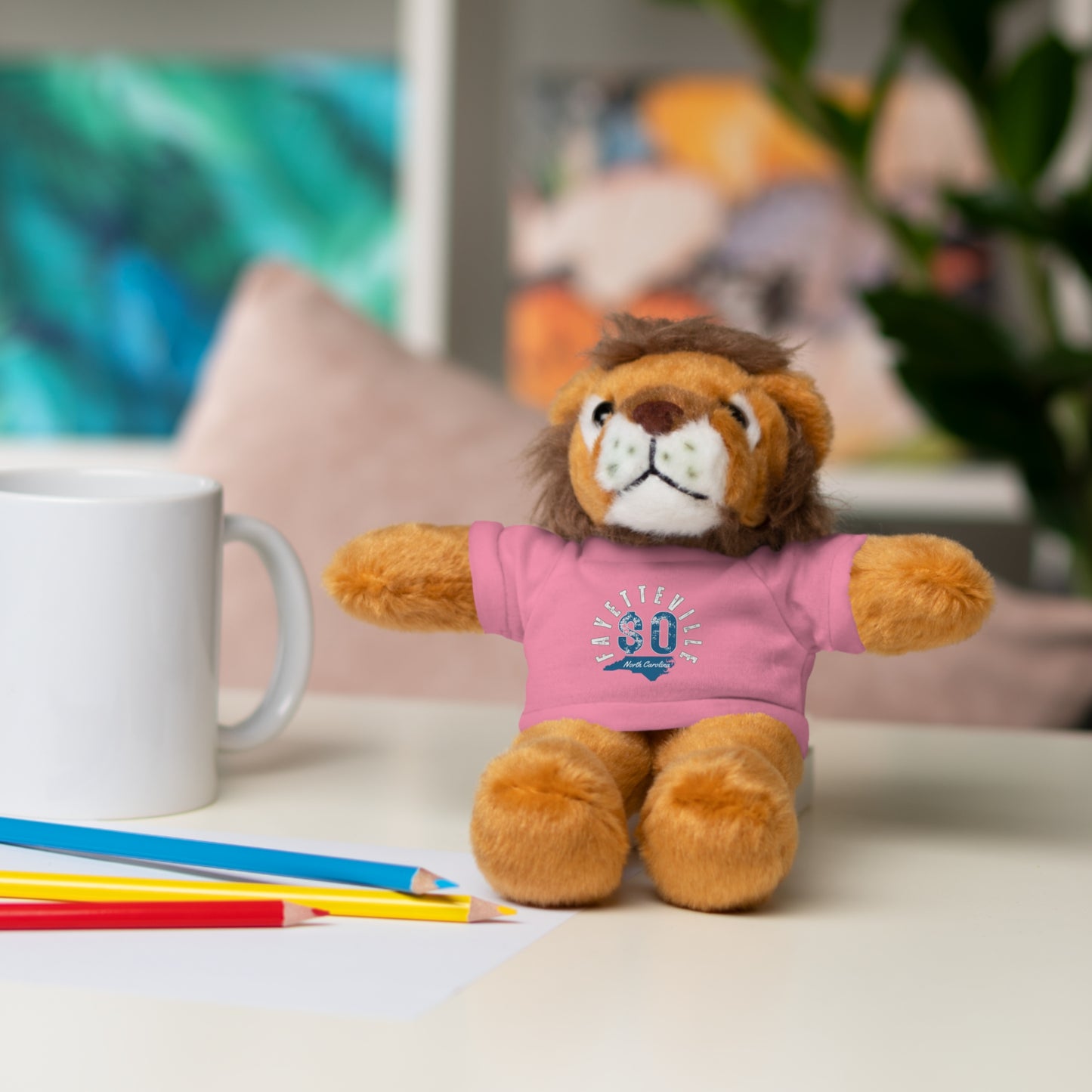 $o Fayetteville Personalized Stuffed Bear with T-Shirt – Perfect Gift for Kids and Celebrations