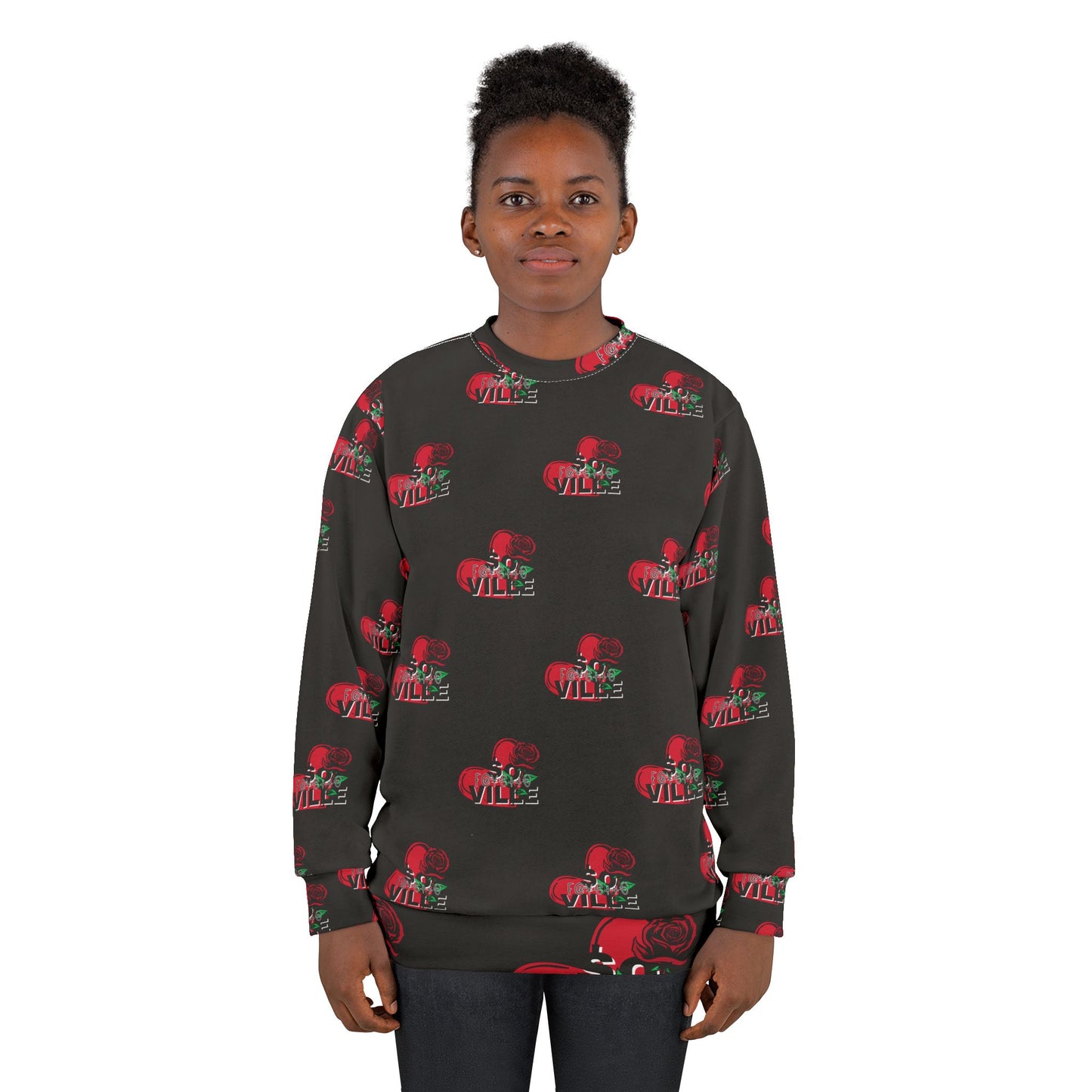 Love $o F@yetteVille Cozy Unisex Sweatshirt with Floral Vibes | Perfect for Everyday Comfort