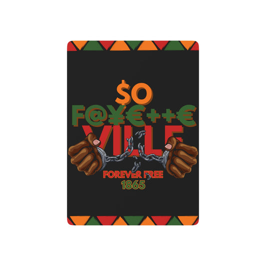 Juneteenth Unique Poker Playing Cards - $O FAYETTEVILLE Design with Ace of Spades