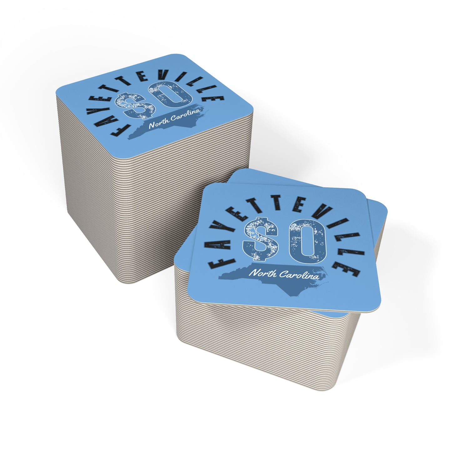 $o Fayetteville NC Coasters - Stylish Drink Coasters (50 or 100 pcs)