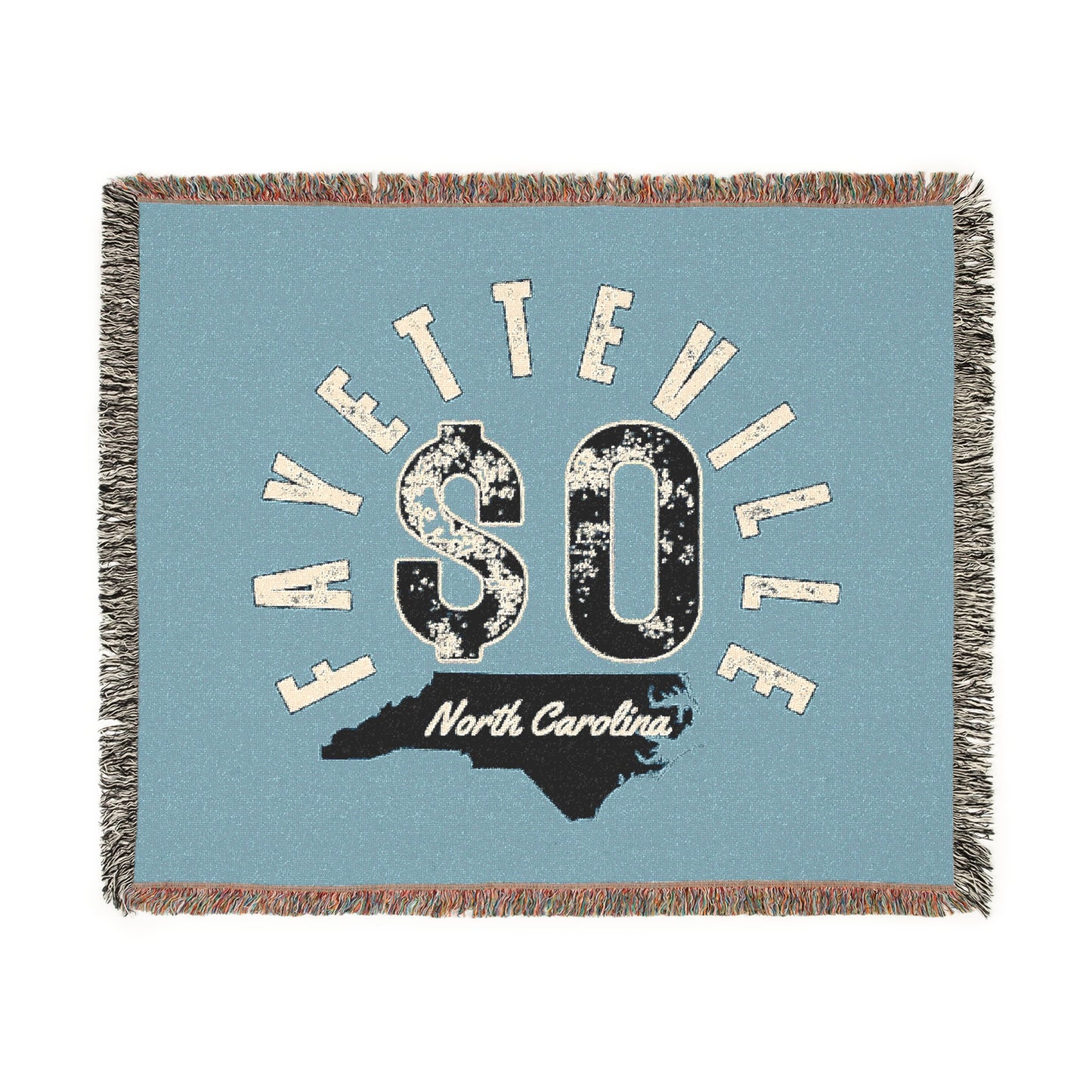 $o Fayetteville North Carolina Woven Blanket - Cozy Home Decor for North Carolinians