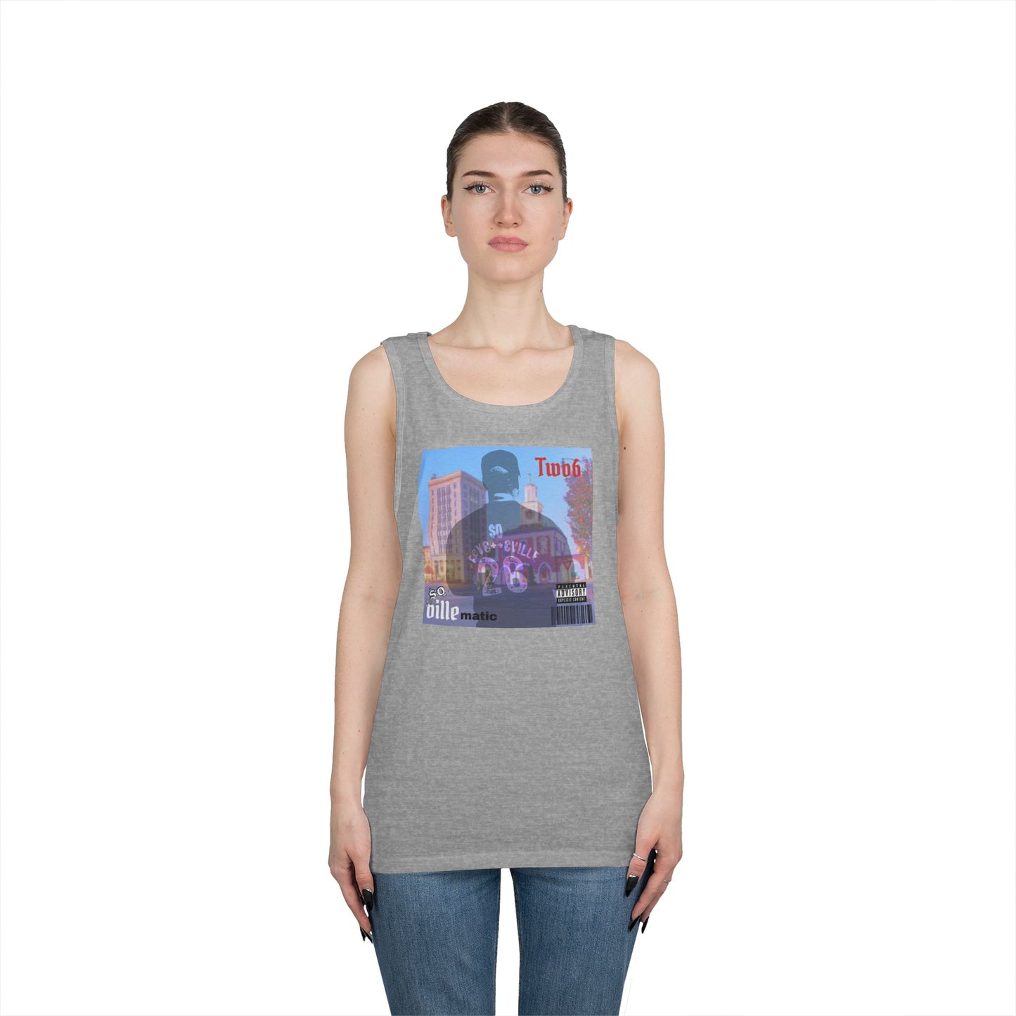 $o F@yetteVILLE Retro Urban Vibe Unisex Heavy Cotton Tank Top - Perfect for Summer Days and Music Festivals