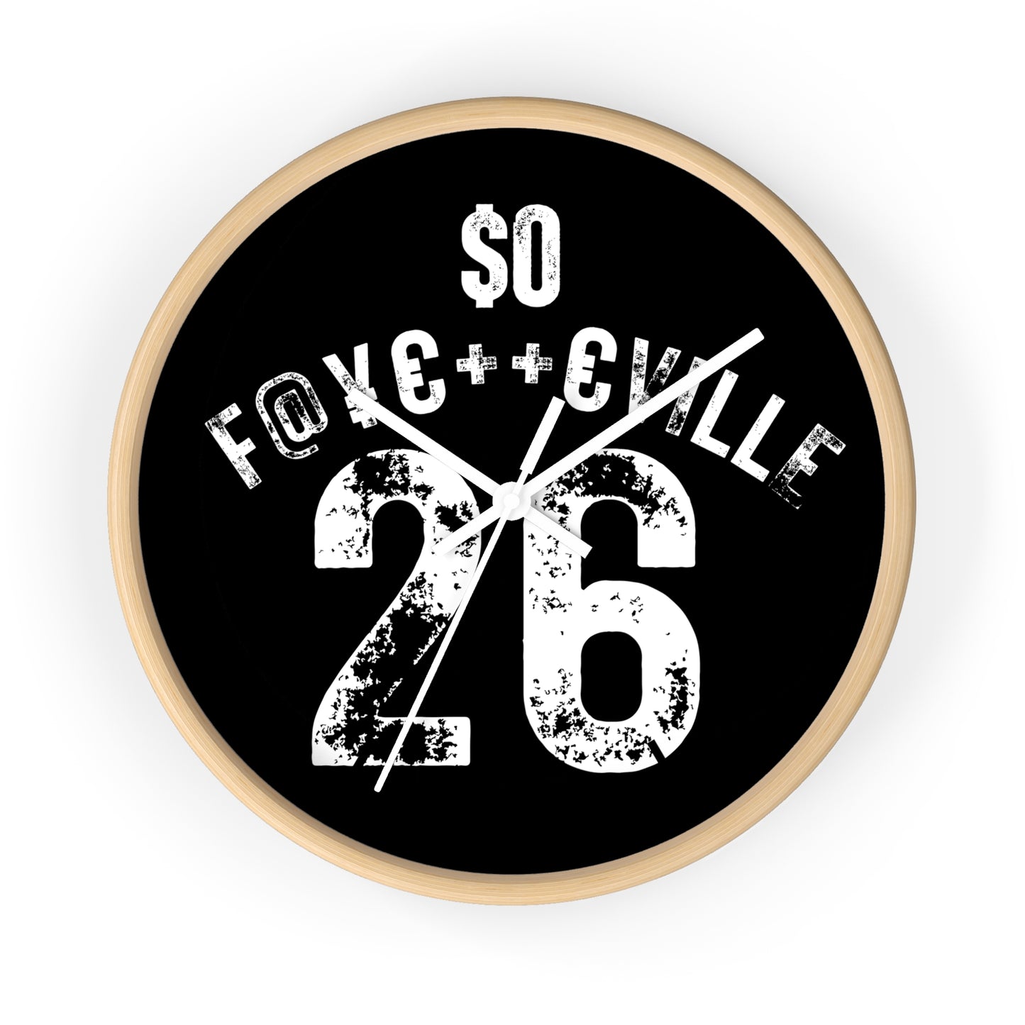Funky Urban Wall Clock - $0 F@#KCVILLE 26 Design