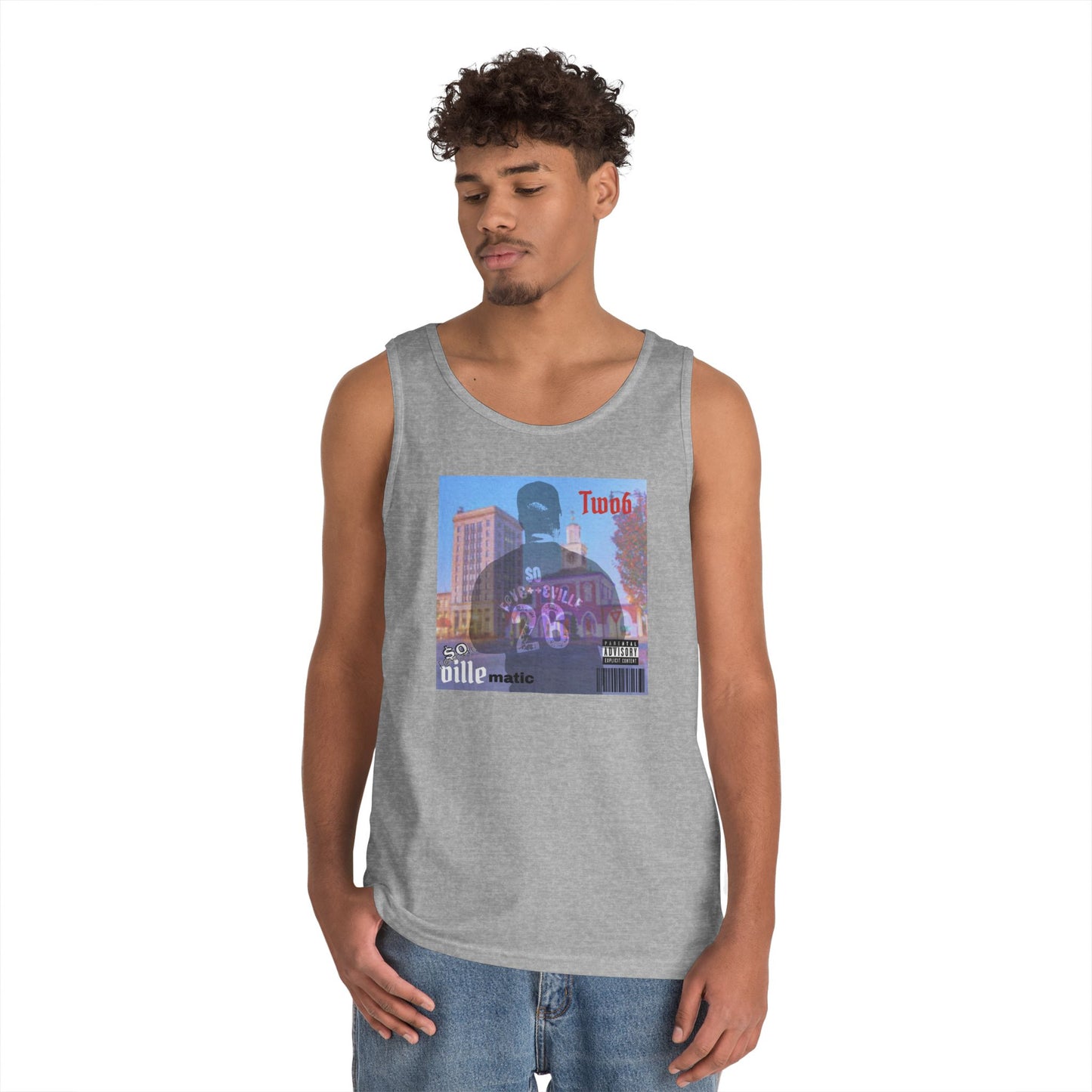 $o F@yetteVILLE Retro Urban Vibe Unisex Heavy Cotton Tank Top - Perfect for Summer Days and Music Festivals