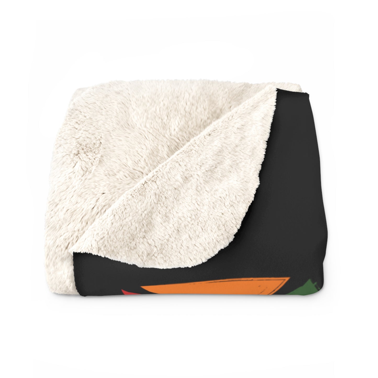 Pan-African Cozy Sherpa Fleece Blanket - Vibrant '$O F@y€++€VILLE Design