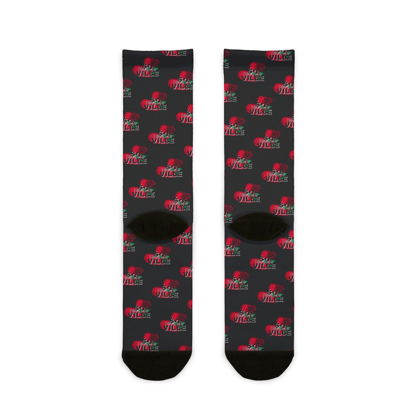 Vibe Check Sublimation Crew Socks - Stylish Floral Design for Everyday Comfort