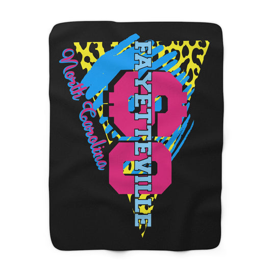 $o Fayetteville Neon Sherpa Fleece Blanket - Cozy & Stylish Home Decor