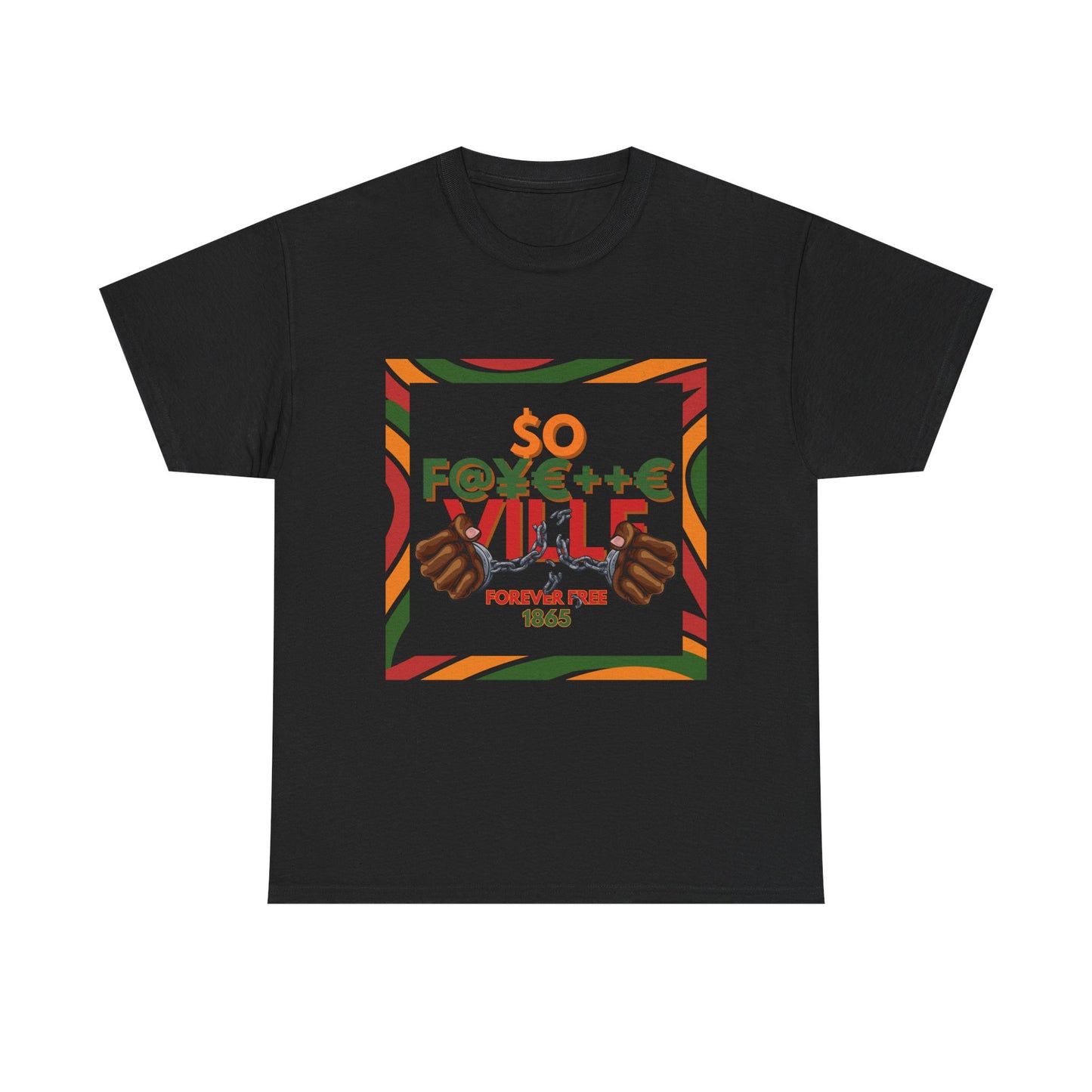 Pan African $o F@yetteVILLE Cultural Unity Unisex Heavy Cotton Tee – Juneteenth 1865 Design