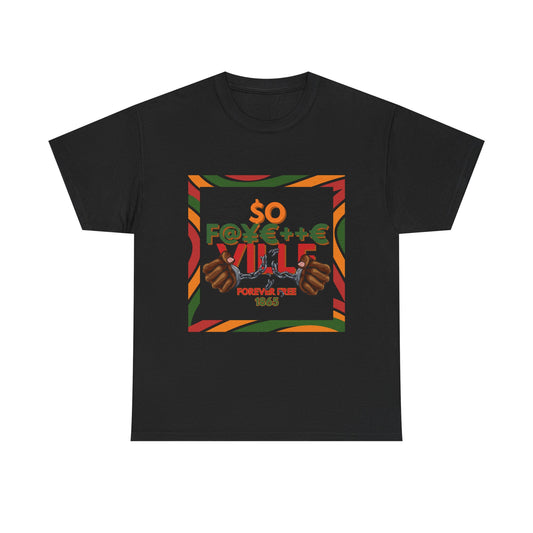 Pan African $o F@yetteVILLE Cultural Unity Unisex Heavy Cotton Tee – Juneteenth 1865 Design