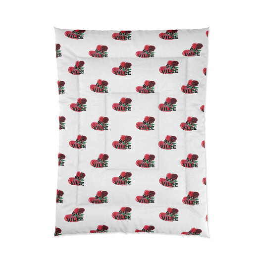 Love $o F@yetteVille Comforter | Cozy Floral Heart Design for Romantic Decor