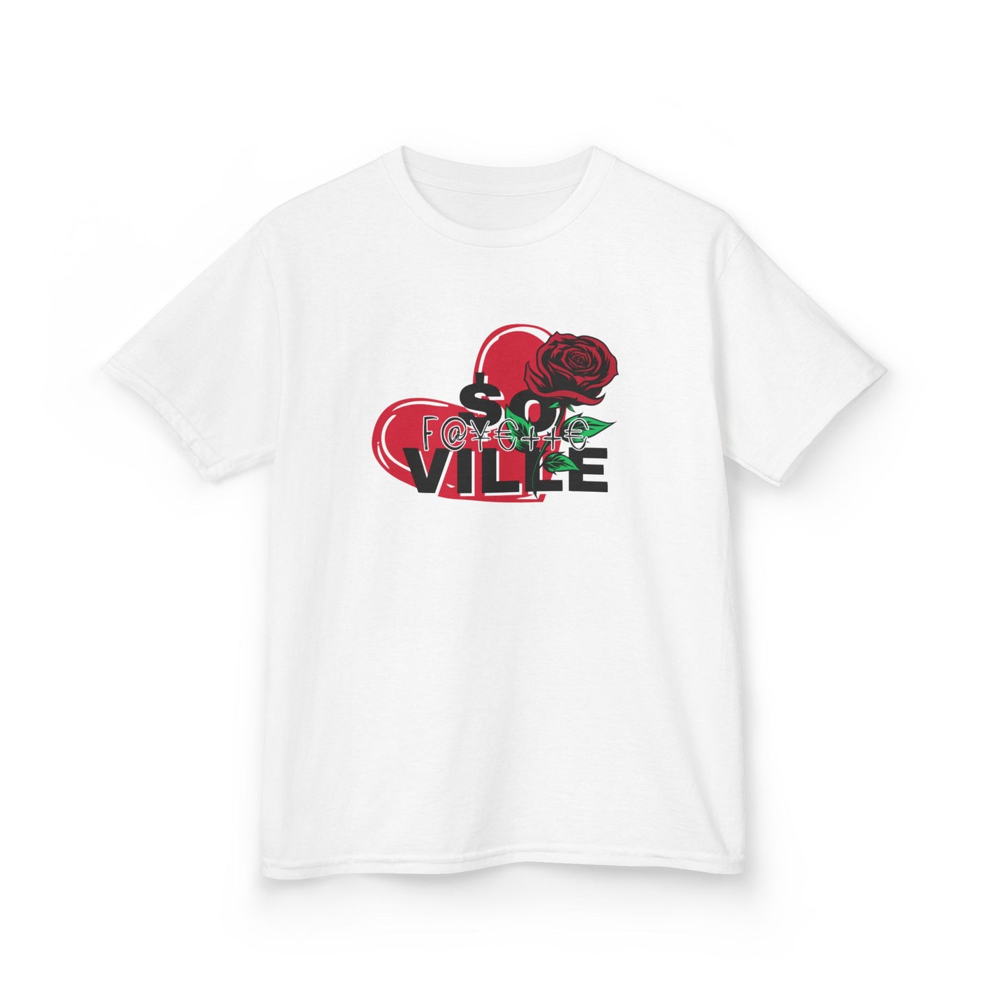 Adorable Kids Heart & Rose Tee - Perfect for Birthdays and Celebrations