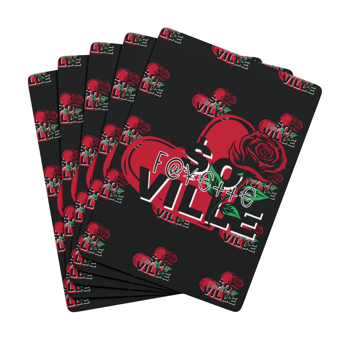 Stylish Poker Playing Cards Set - Floral & Ace Design