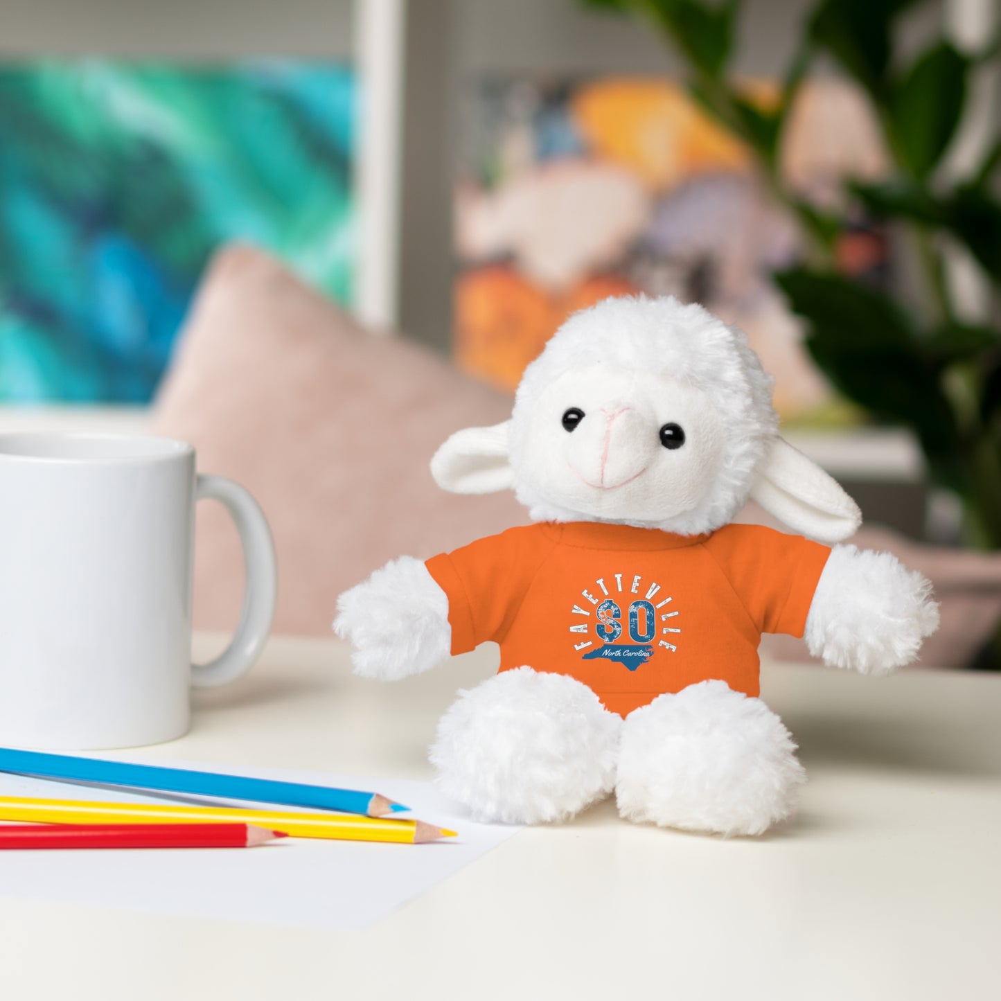 $o Fayetteville Personalized Stuffed Bear with T-Shirt – Perfect Gift for Kids and Celebrations
