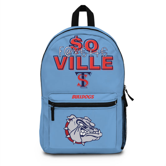 $O F@yetteville Bulldog Print Backpack - Trendy School & Travel Bag