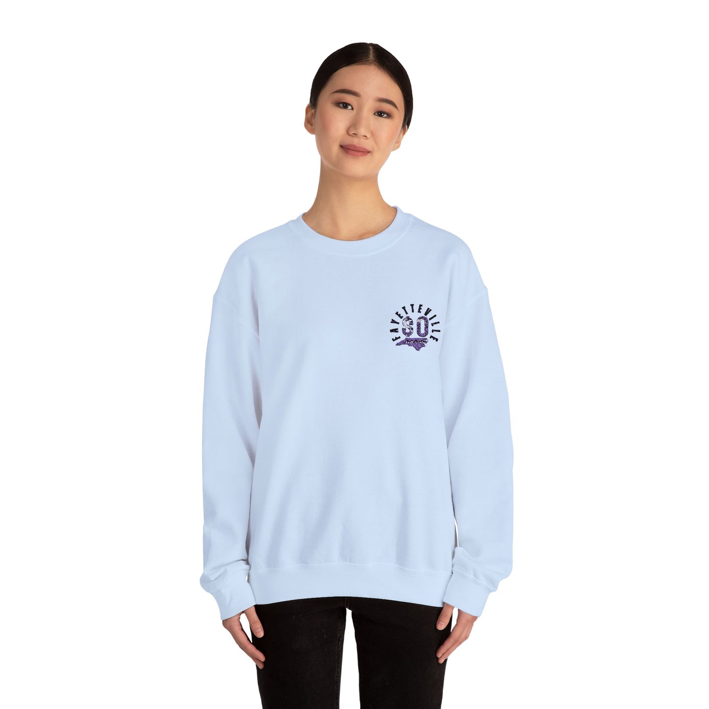 $o F@yetteVILLE Gratitude Crewneck Sweatshirt for Comfort and Style