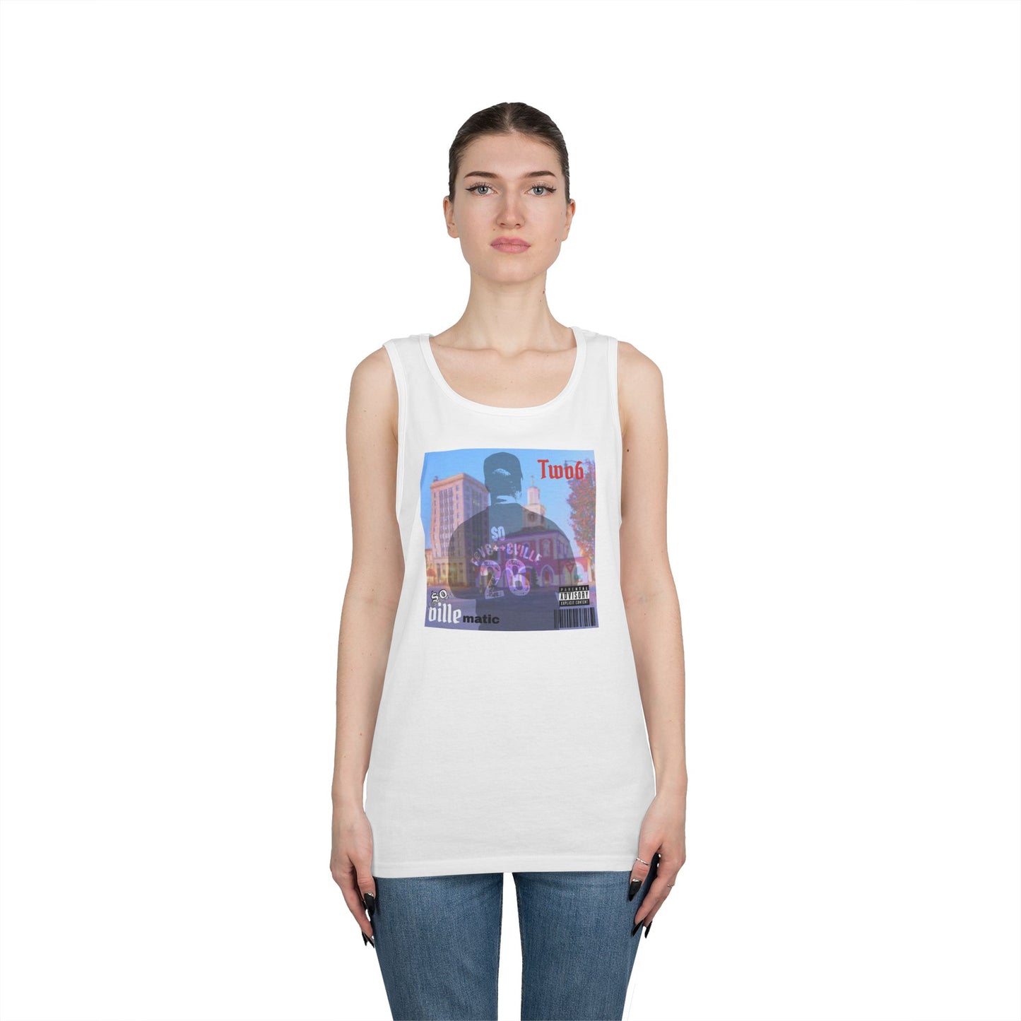 $o F@yetteVILLE Retro Urban Vibe Unisex Heavy Cotton Tank Top - Perfect for Summer Days and Music Festivals