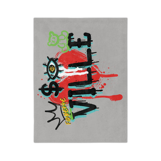$o F@yetteVille Urban Graffiti Microfiber Blanket - Cozy, Stylish Throw for Trendsetters