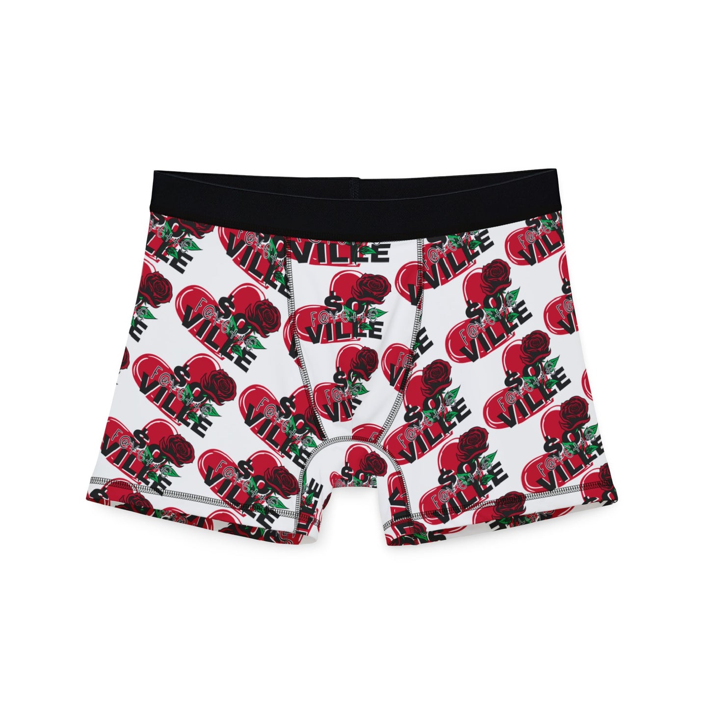 $o F@yetteVILLE Vibrant Men's Boxers with Love $o Ville Design - Perfect Gift for Valentine's Day