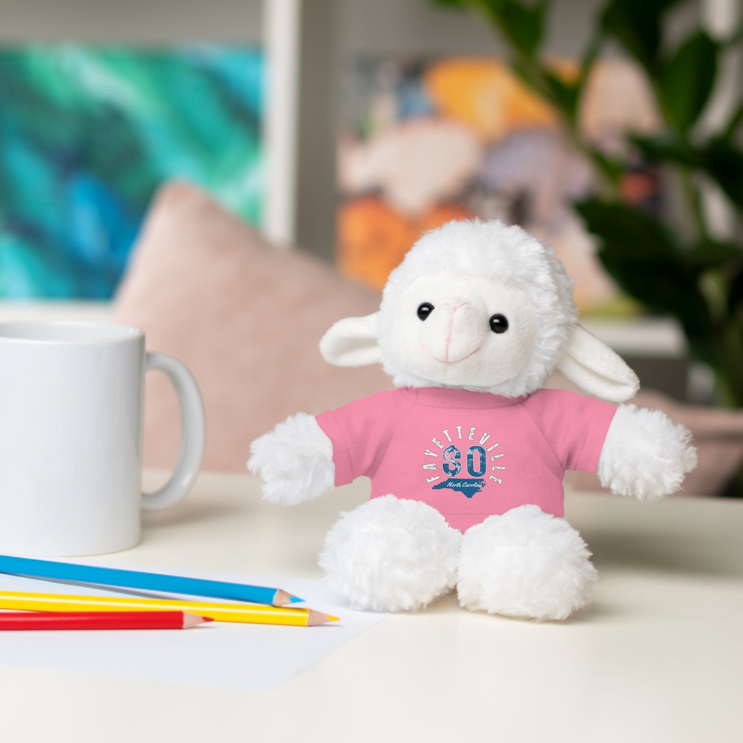 $o Fayetteville Personalized Stuffed Bear with T-Shirt – Perfect Gift for Kids and Celebrations
