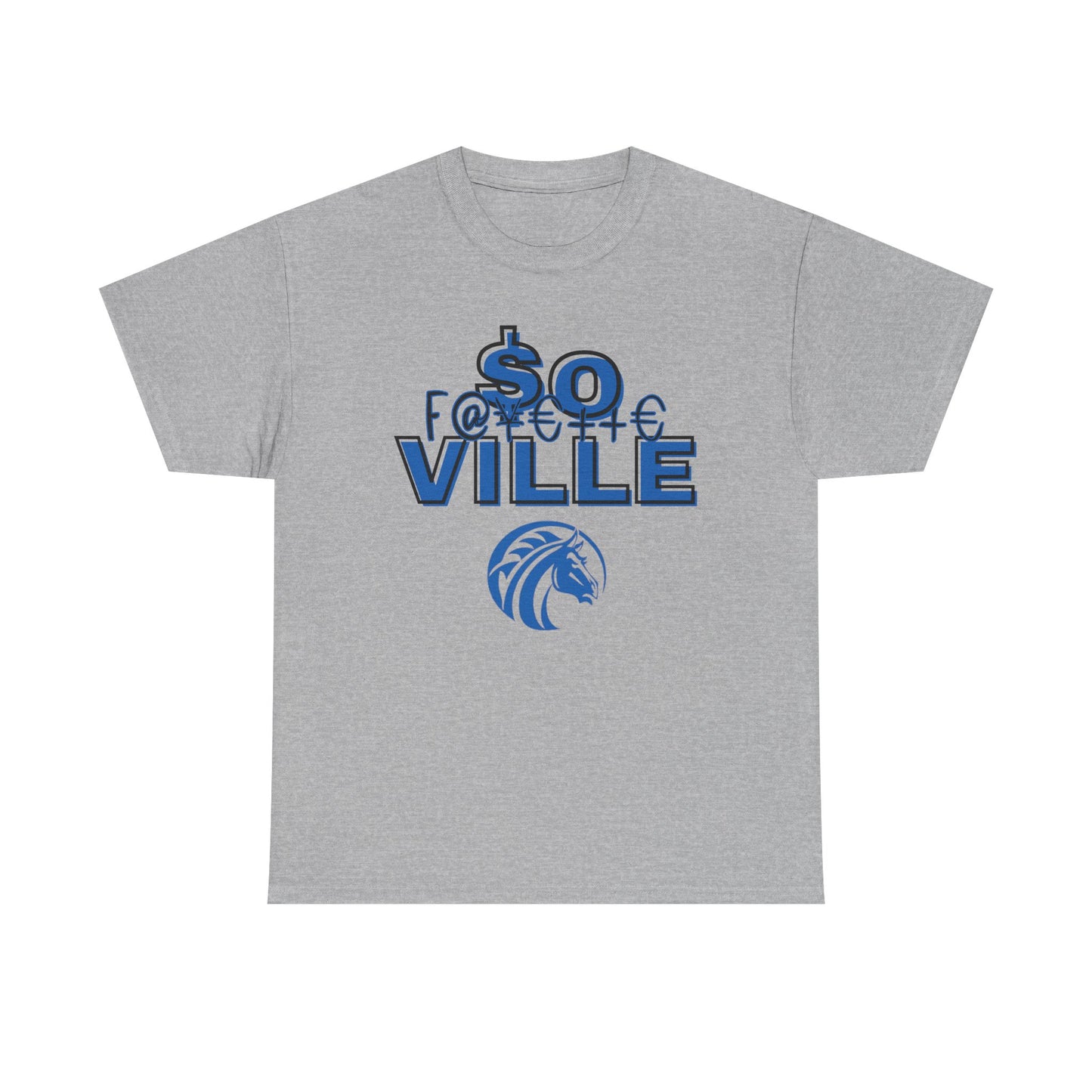 Rep Your School- (Broncos) Unisex Heavy Cotton Tee - '$O VILLE' Graphic Tee for Casual Wear