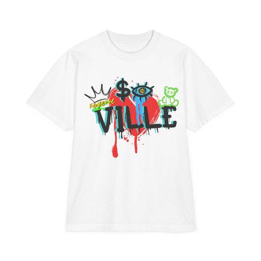 $o F@yetteVILLE Vibrant Art-Inspired Unisex T-Shirt - 'Forgive Ville' Design