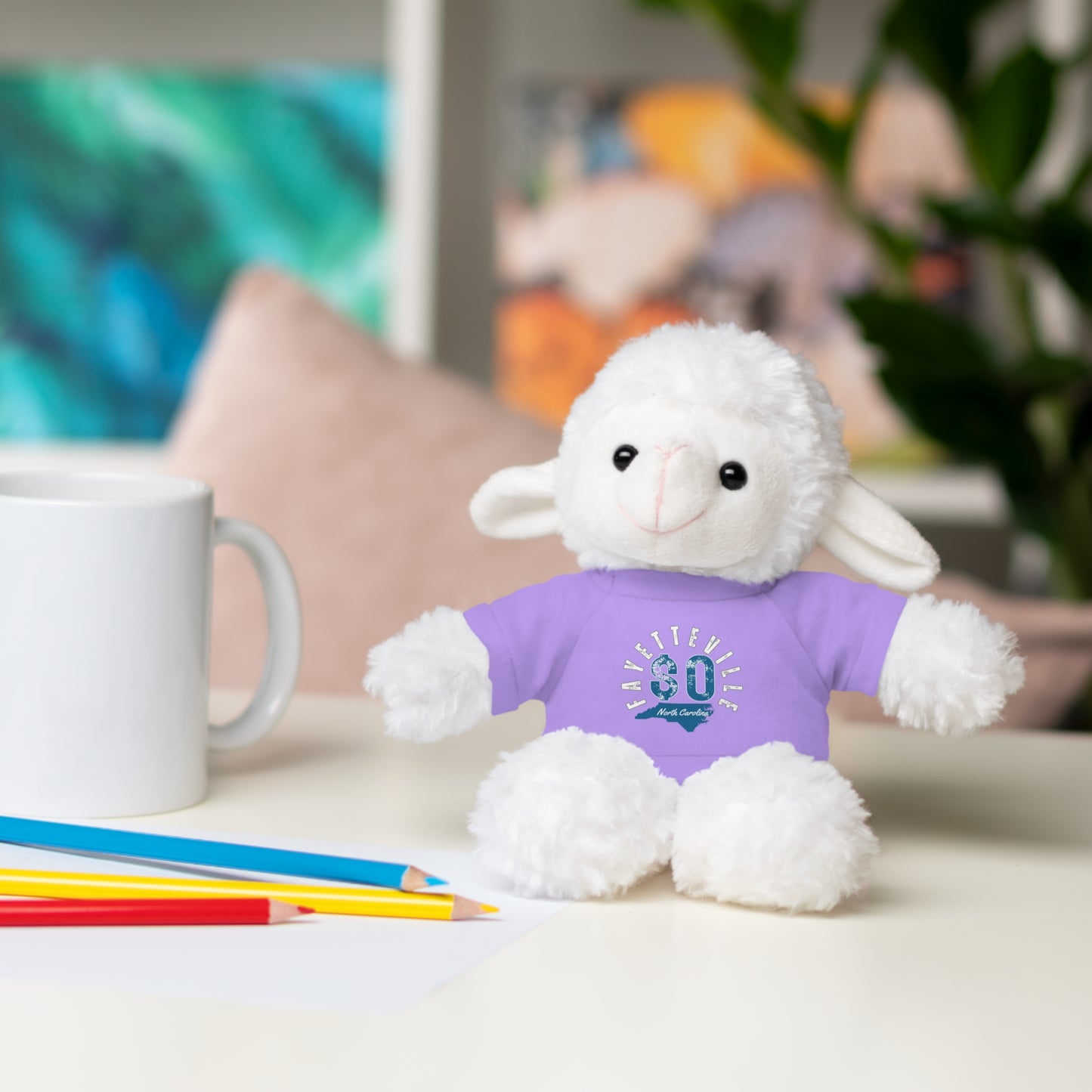 $o Fayetteville Personalized Stuffed Bear with T-Shirt – Perfect Gift for Kids and Celebrations
