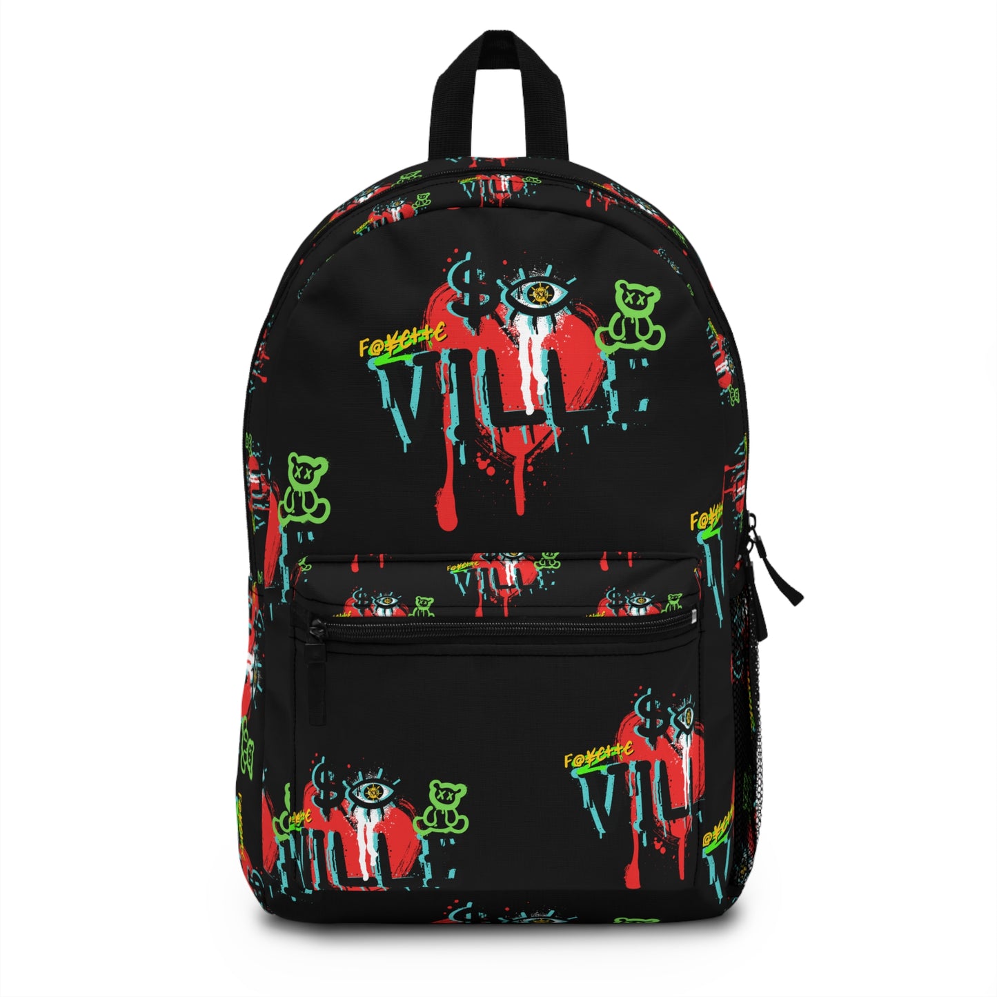 Edgy Street Art Backpack - Bold Graffiti Design for Urban Adventurers