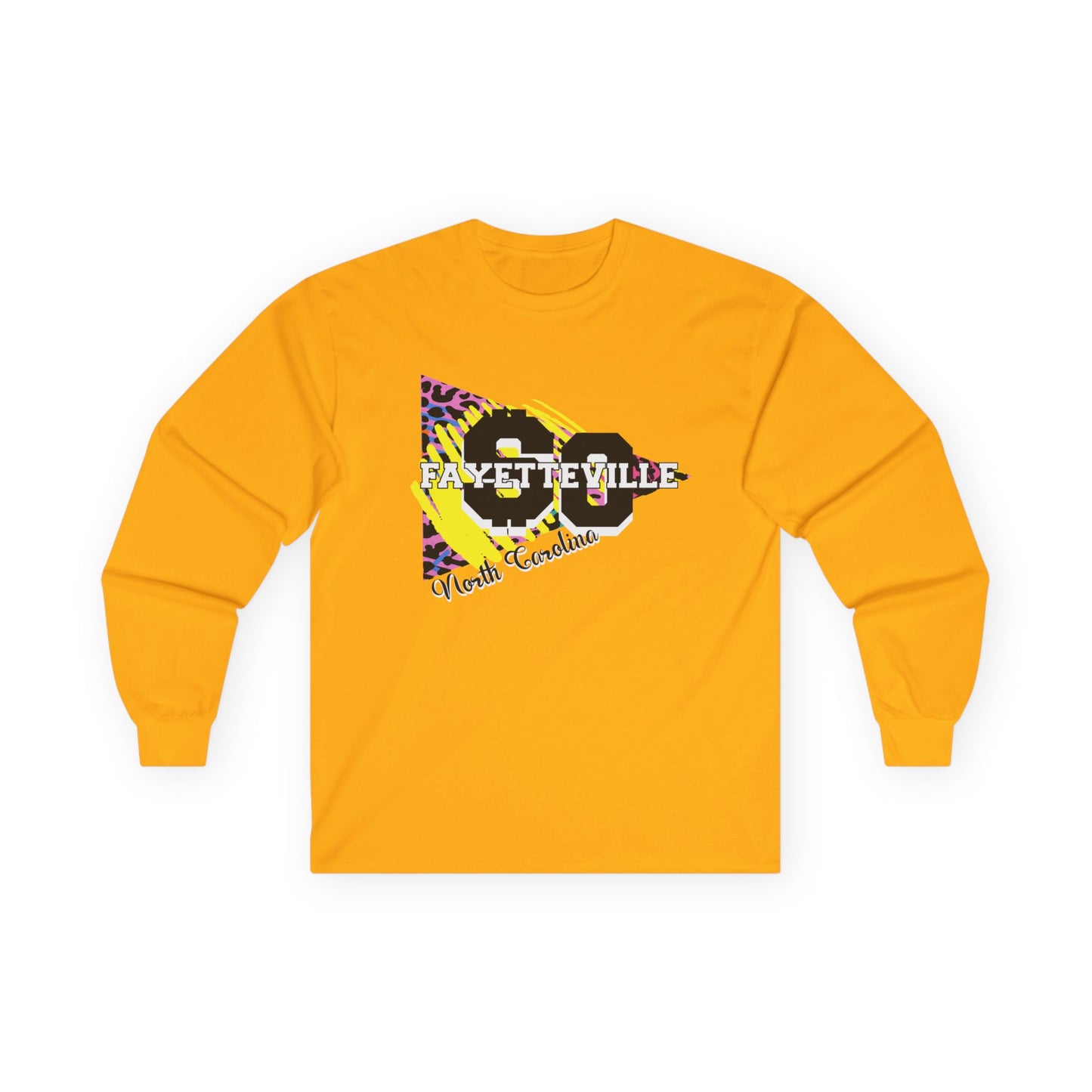 $o Fayetteville retro Graphic Long Sleeve Tee – Unisex Cotton Shirt for Everyday Style