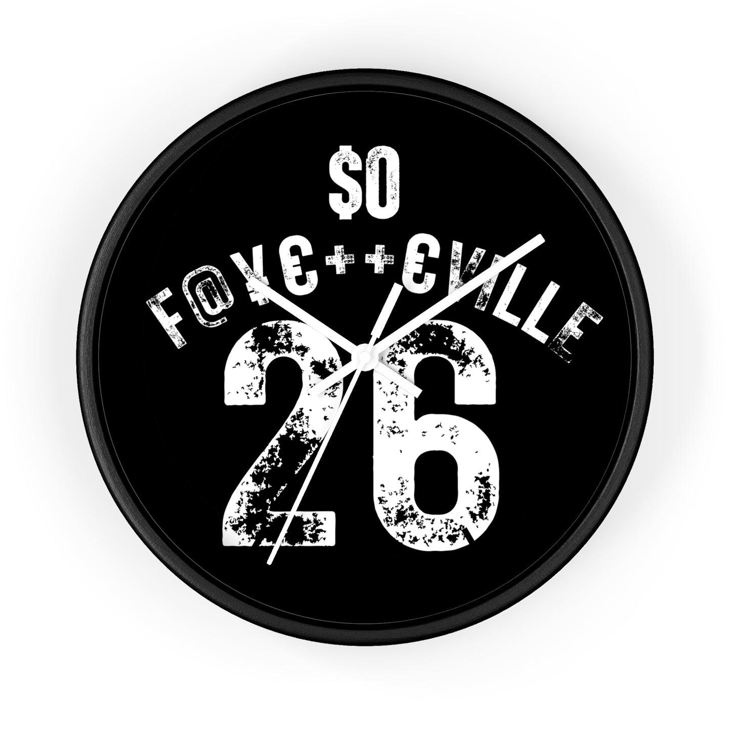Funky Urban Wall Clock - $0 F@#KCVILLE 26 Design