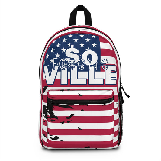 Patriotic Backpack - So Ville USA Flag Design
