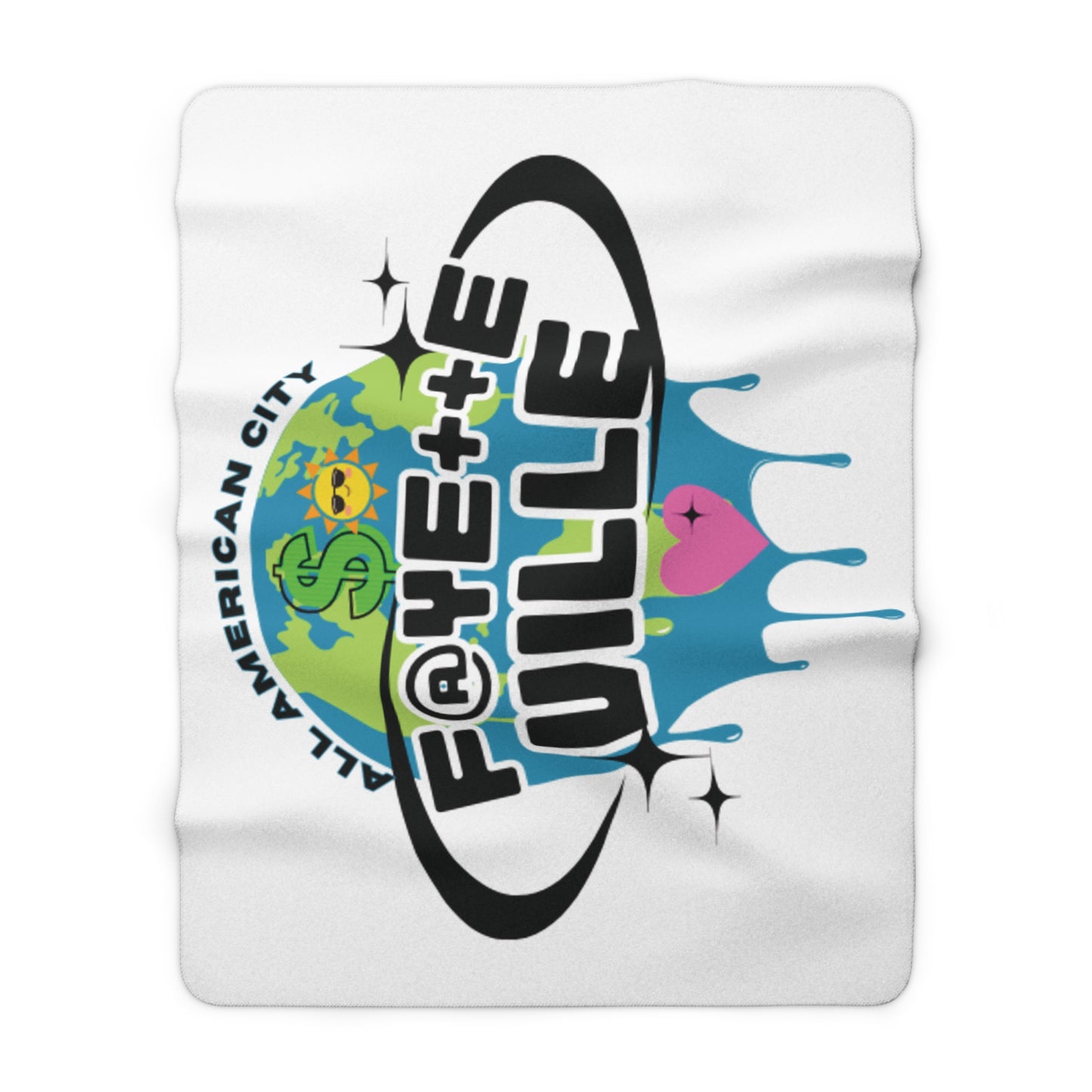 $o Fayetteville Sherpa Fleece Blanket - Cozy All-American City Design
