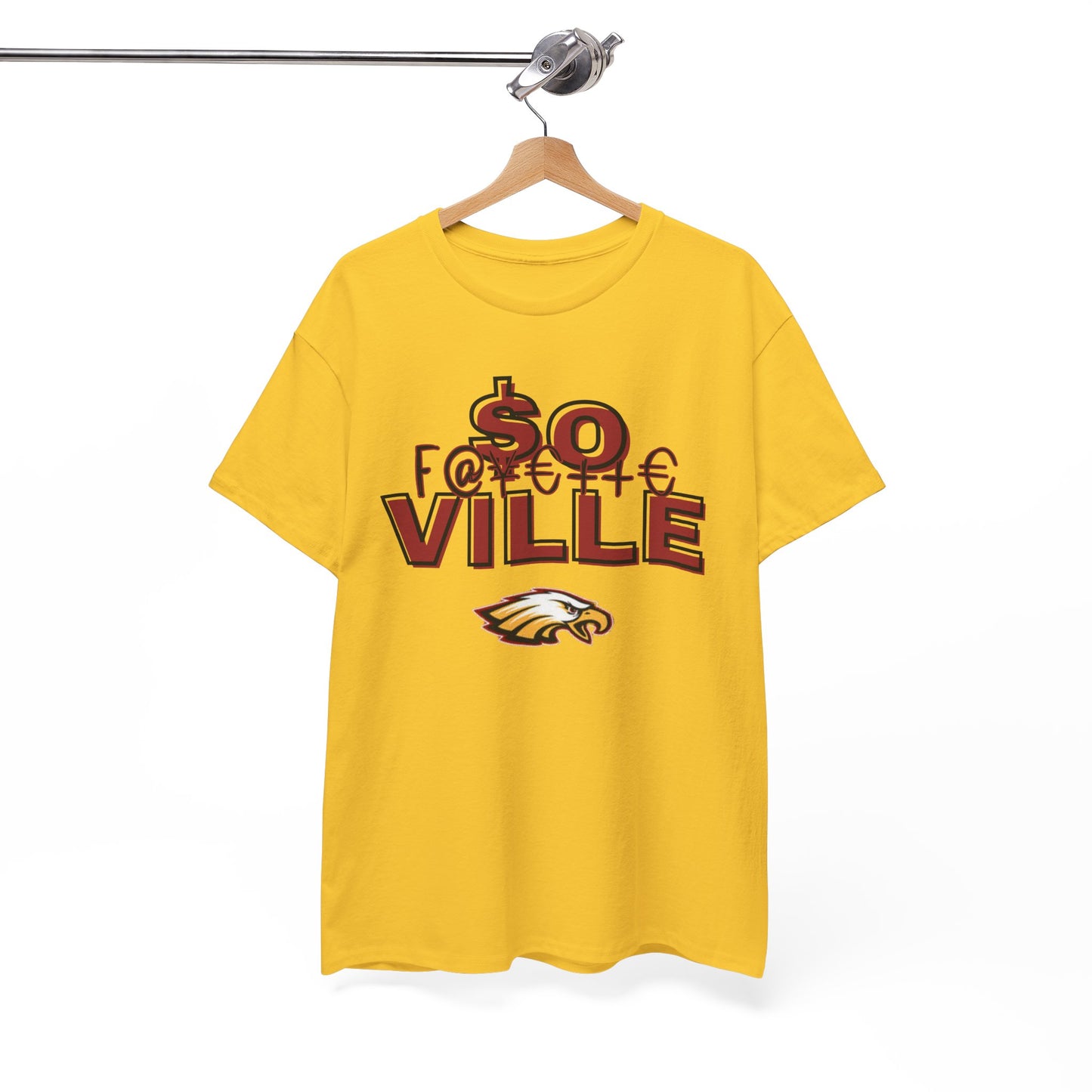 Rep Your School (Eagles) Unisex Heavy Cotton Tee with '$O VILLE' Design