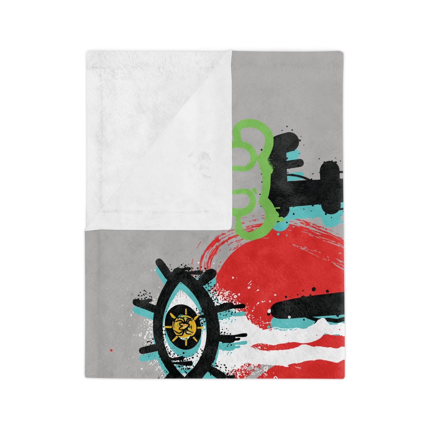 $o F@yetteVille Urban Graffiti Microfiber Blanket - Cozy, Stylish Throw for Trendsetters