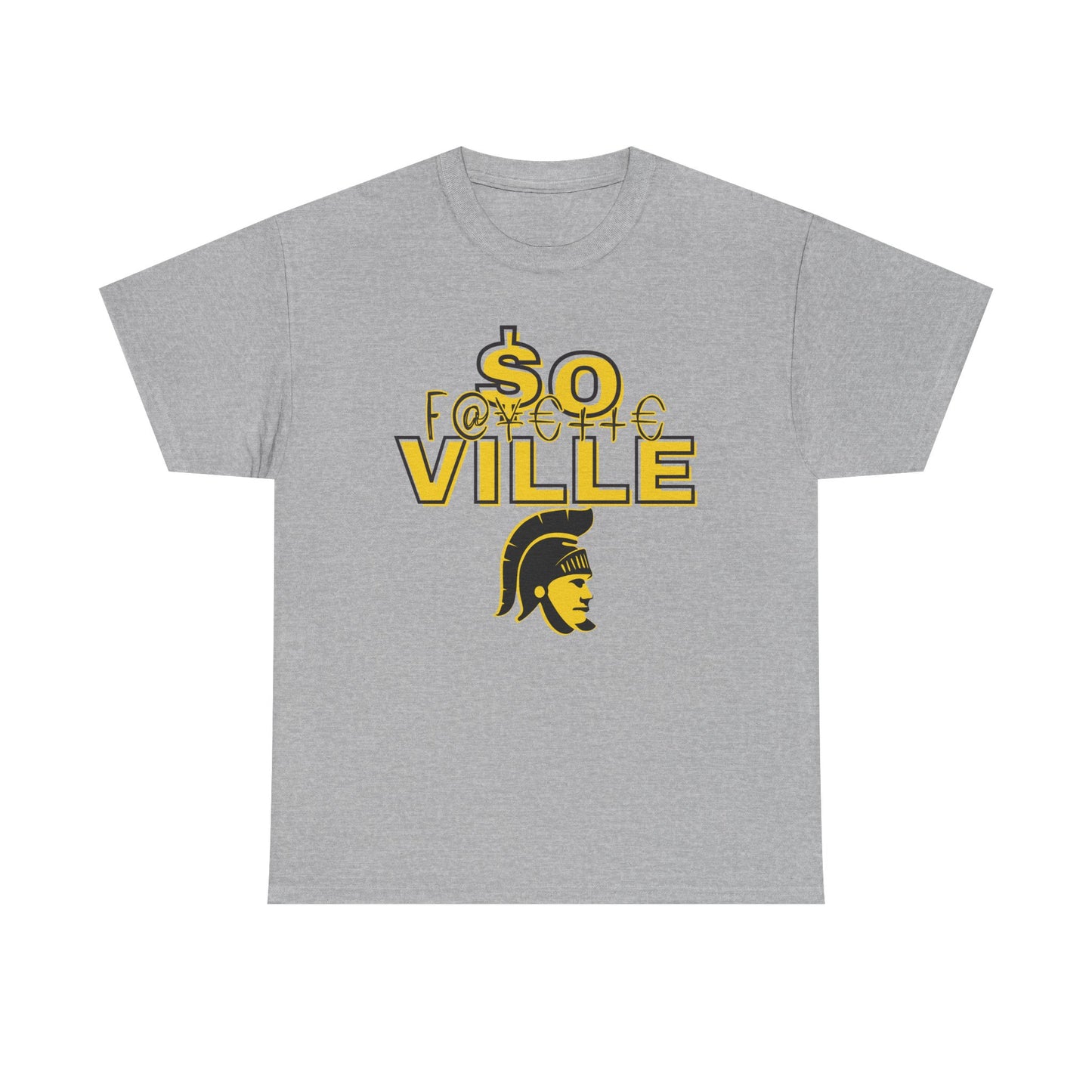 Rep Your School-(Trojans) Unisex Heavy Cotton Tee - 'SO VILLE' Graphic Tee for Casual Wear