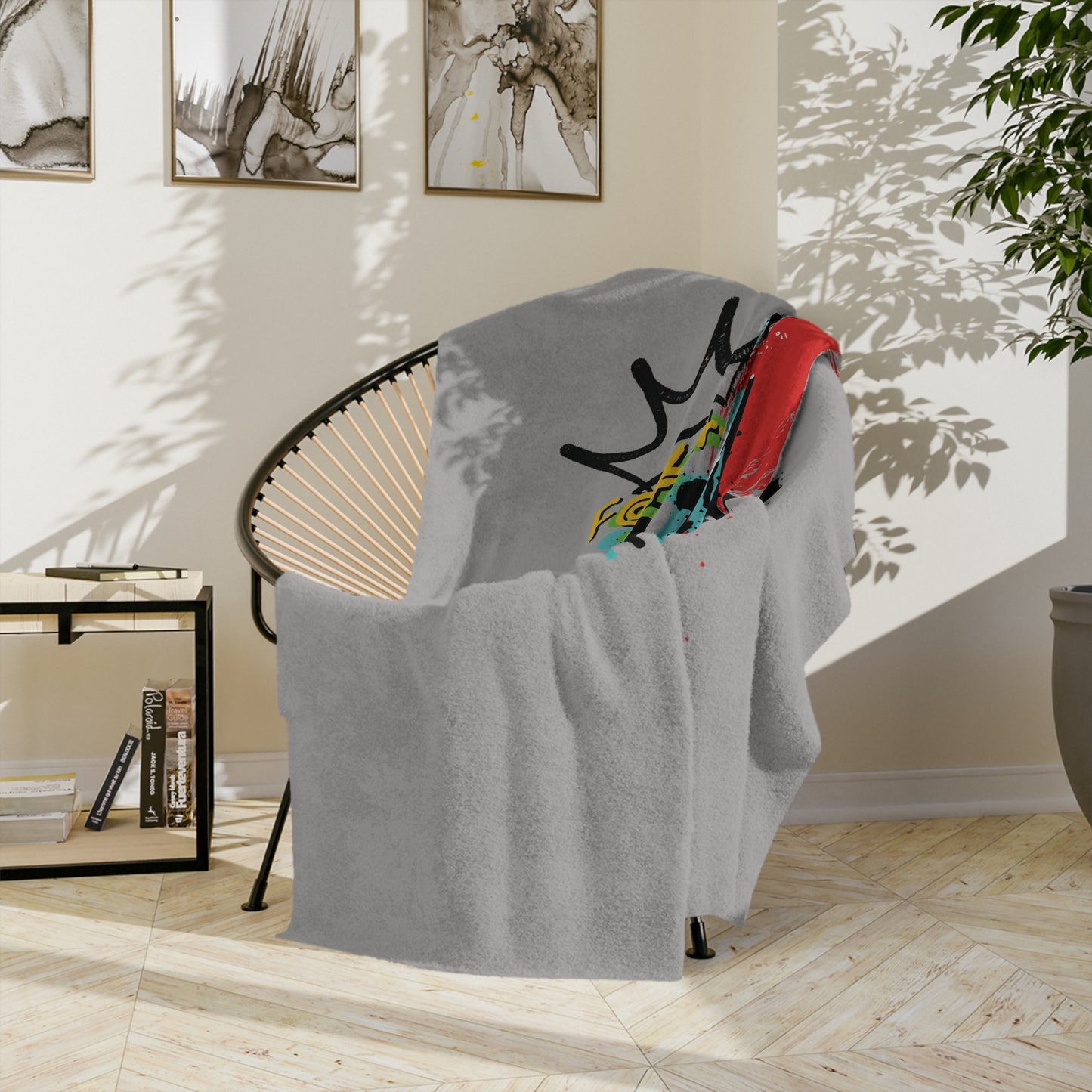 $o F@yetteVille Urban Graffiti Microfiber Blanket - Cozy, Stylish Throw for Trendsetters