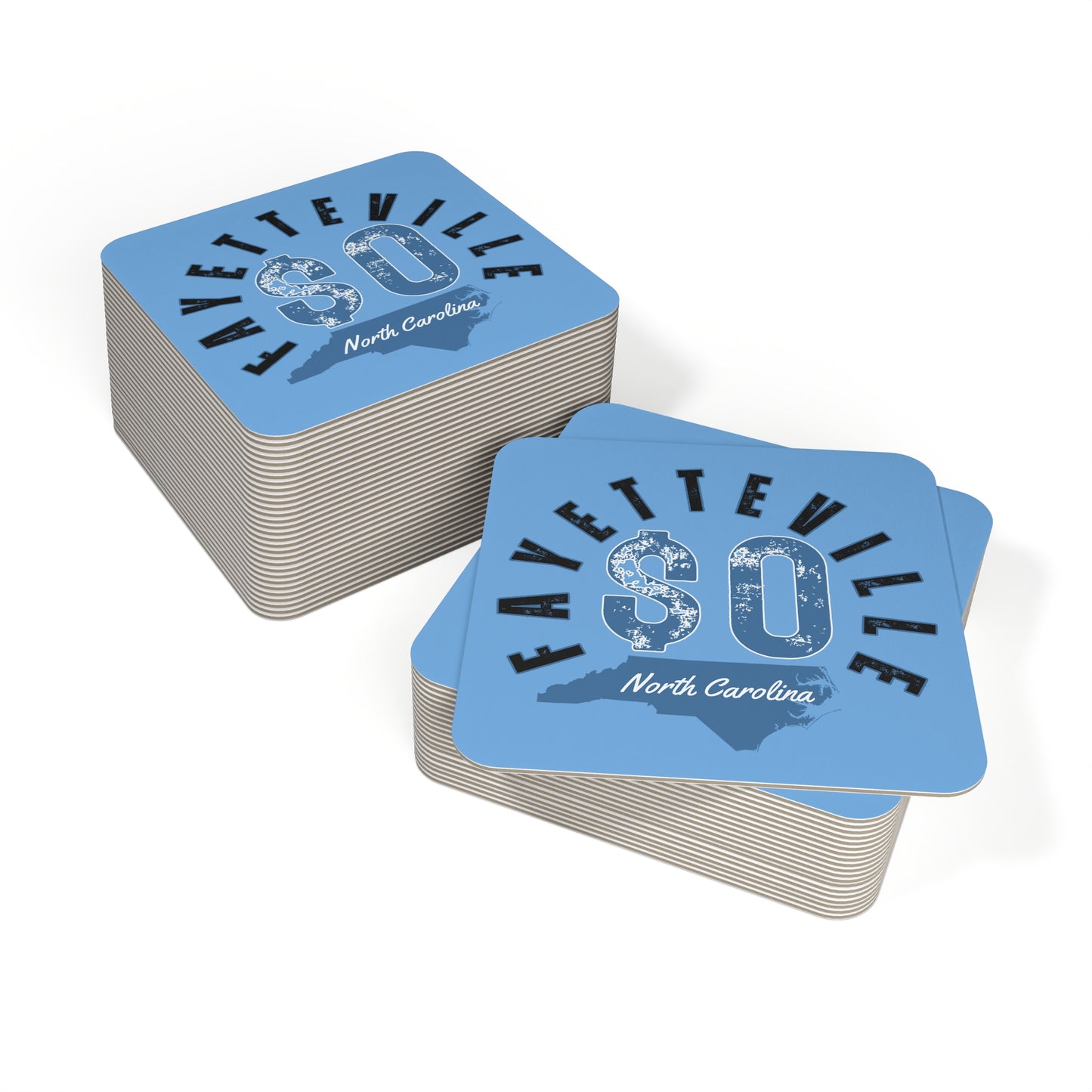 $o Fayetteville NC Coasters - Stylish Drink Coasters (50 or 100 pcs)