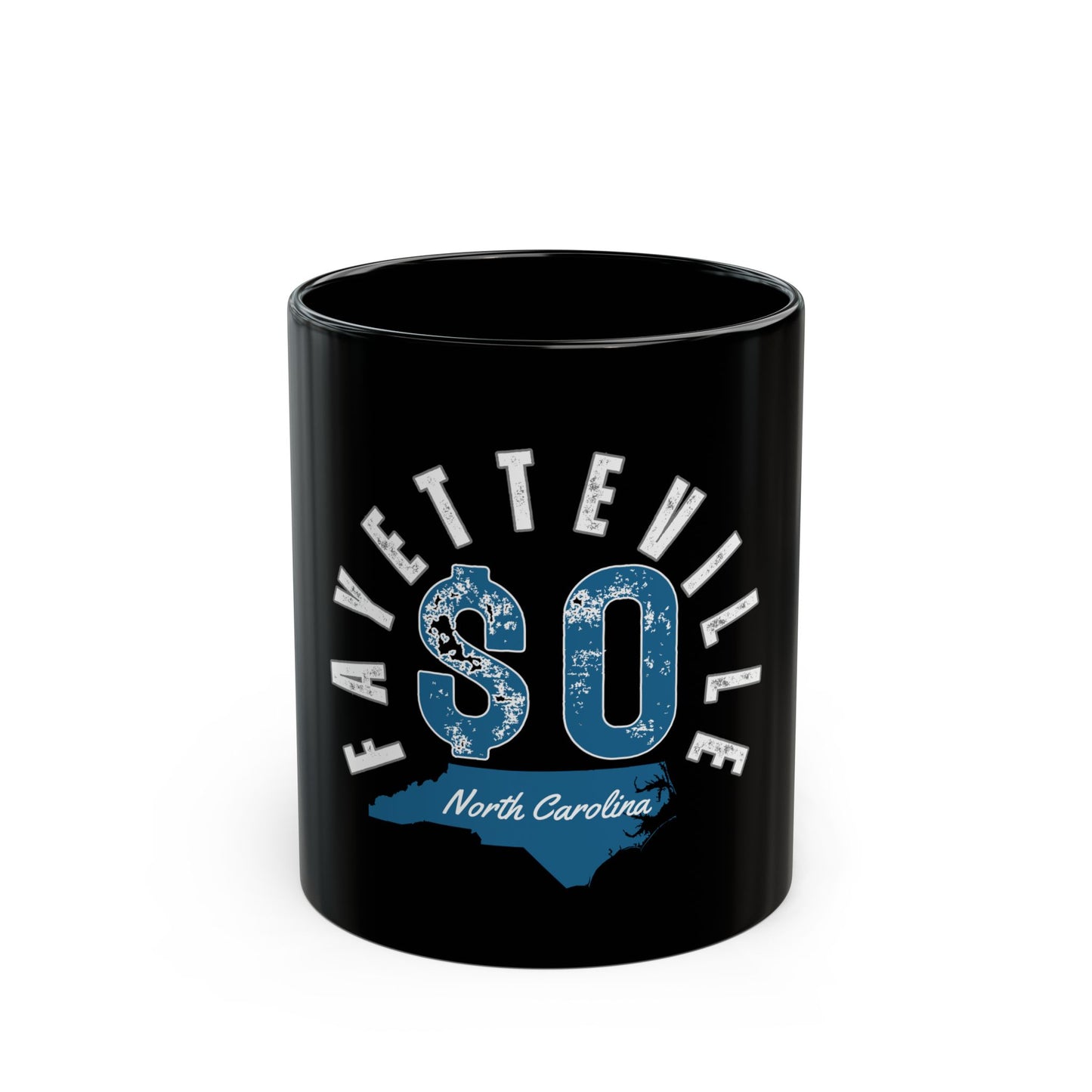 Fayetteville NC Vintage Black Mug - Perfect for Coffee Lovers
