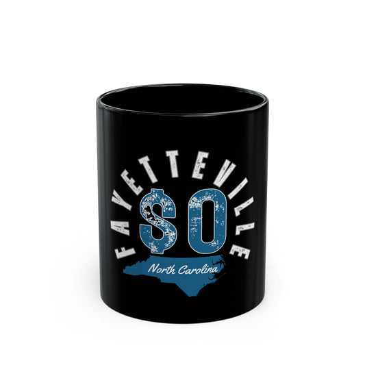 Fayetteville NC Vintage Black Mug - Perfect for Coffee Lovers