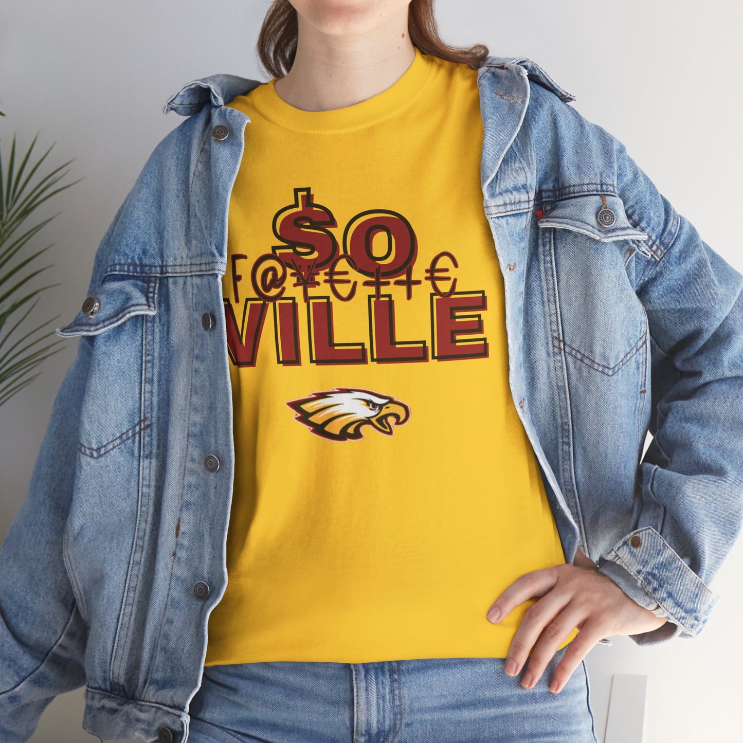 Rep Your School (Eagles) Unisex Heavy Cotton Tee with '$O VILLE' Design