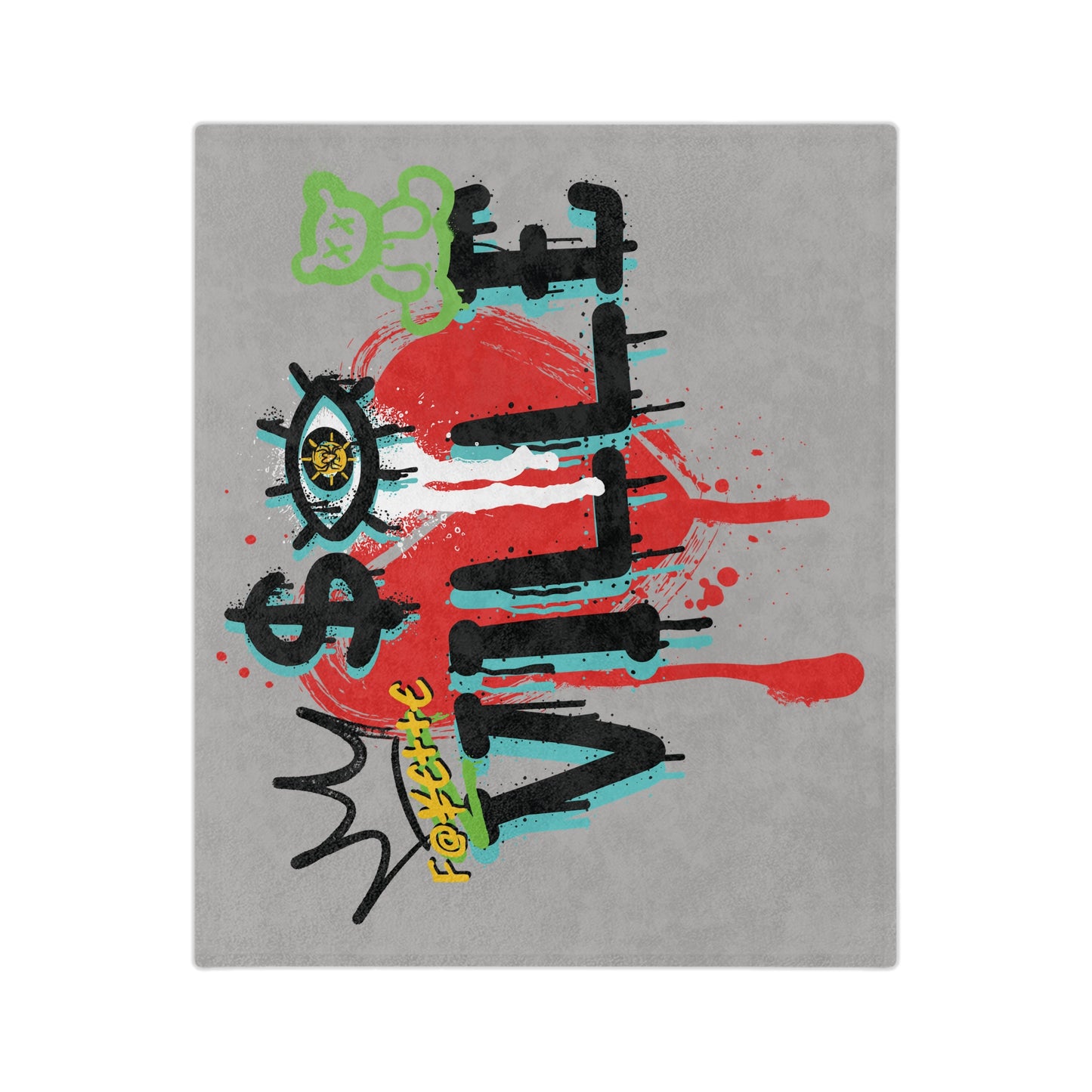 $o F@yetteVille Urban Graffiti Microfiber Blanket - Cozy, Stylish Throw for Trendsetters