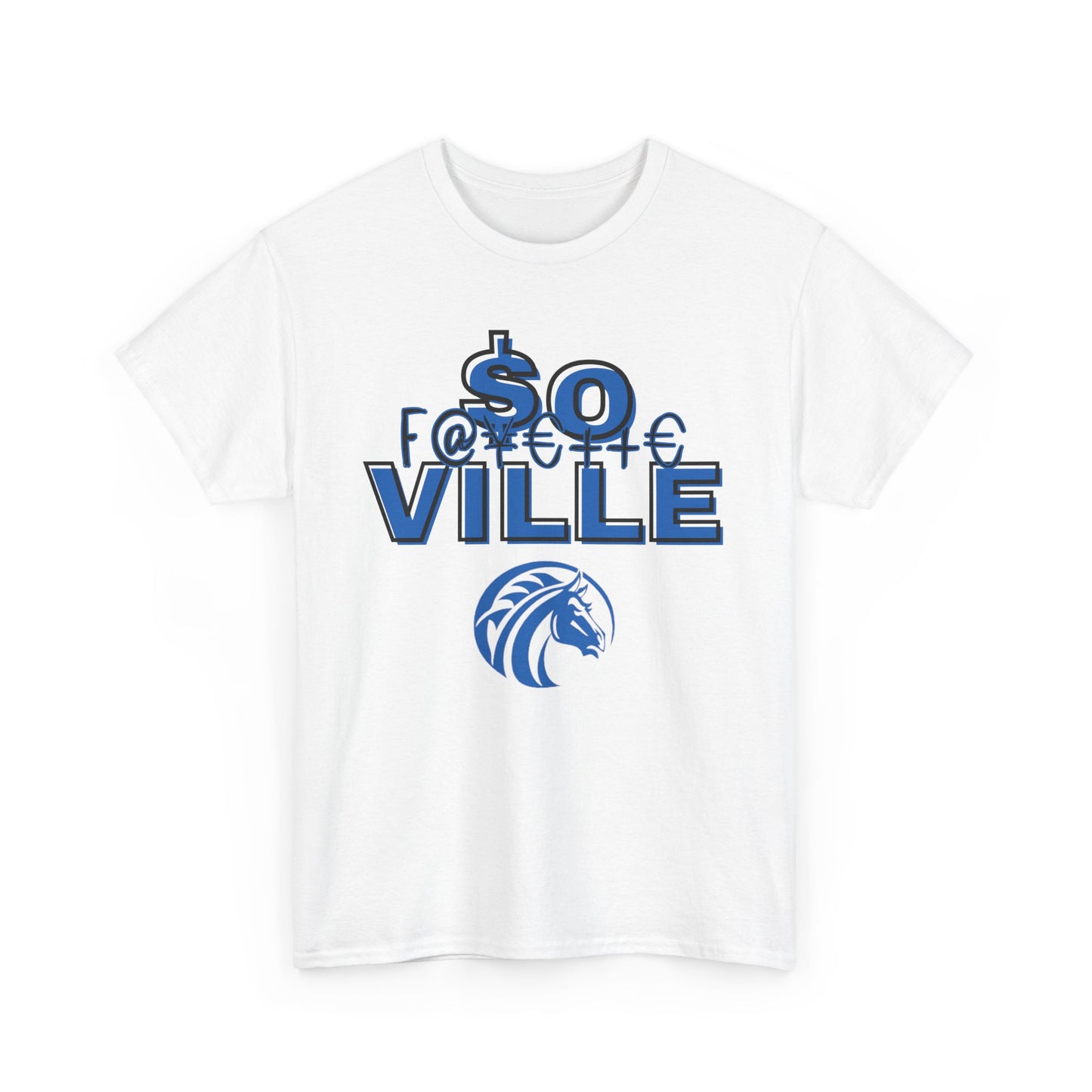 Rep Your School- (Broncos) Unisex Heavy Cotton Tee - '$O VILLE' Graphic Tee for Casual Wear
