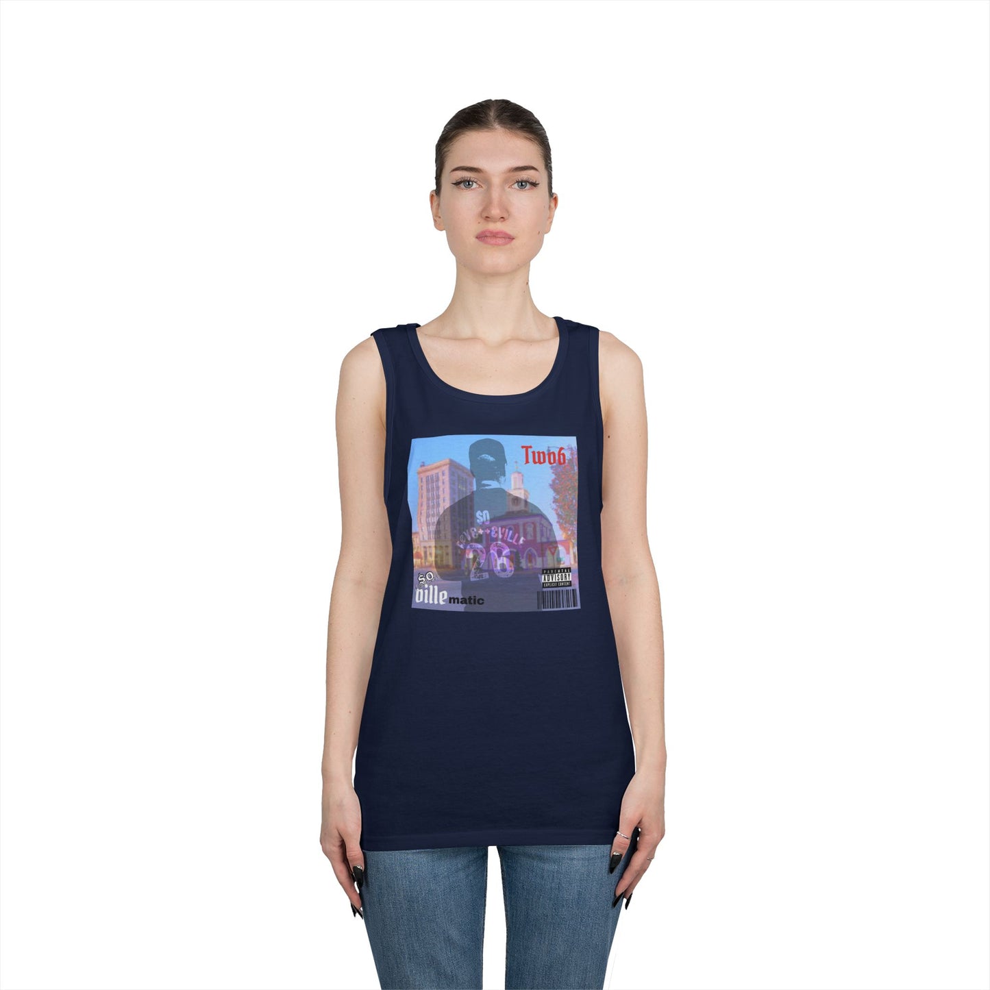 $o F@yetteVILLE Retro Urban Vibe Unisex Heavy Cotton Tank Top - Perfect for Summer Days and Music Festivals